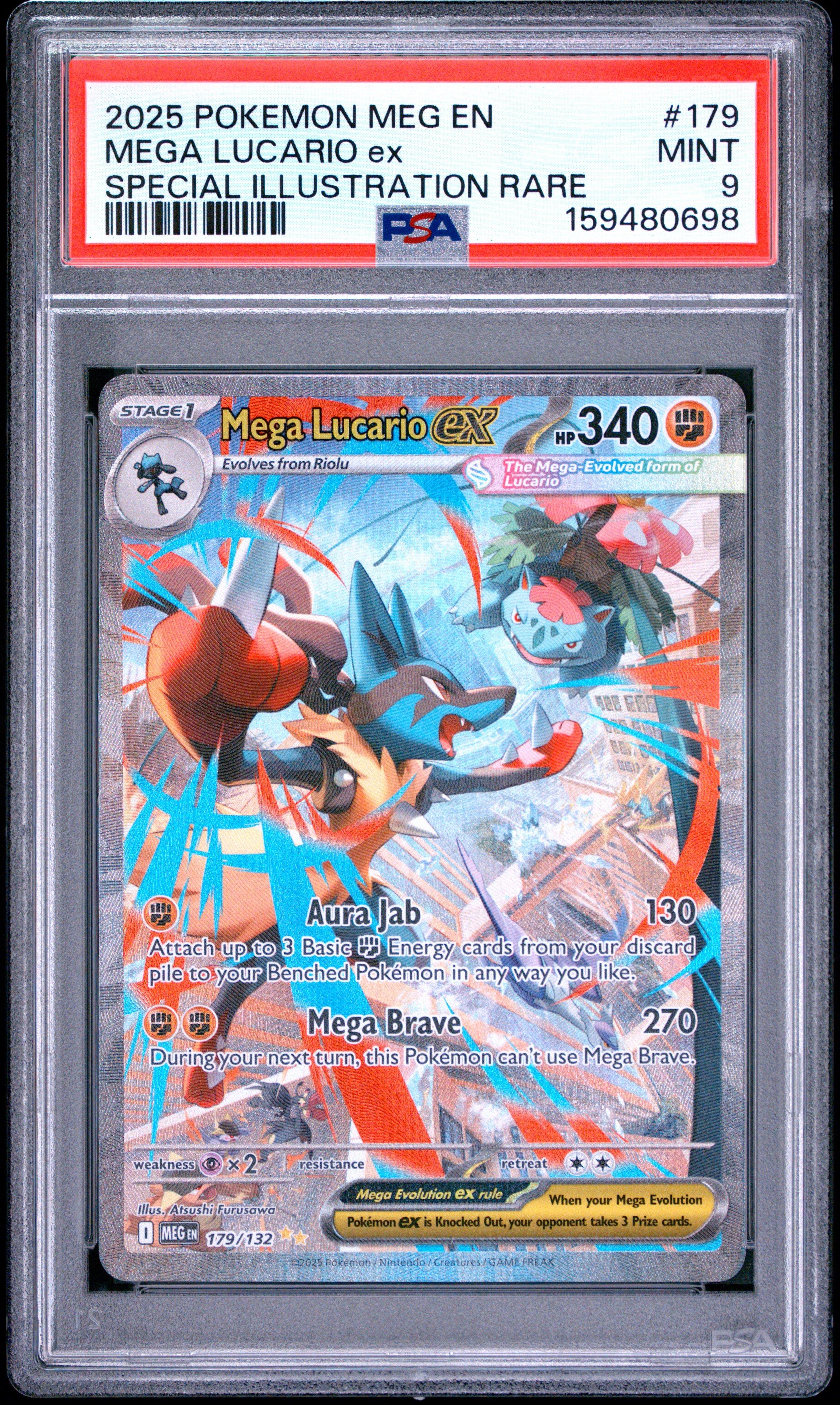 2025 Pokemon Meg En-mega Evolution 179 Mega Lucario Ex Special