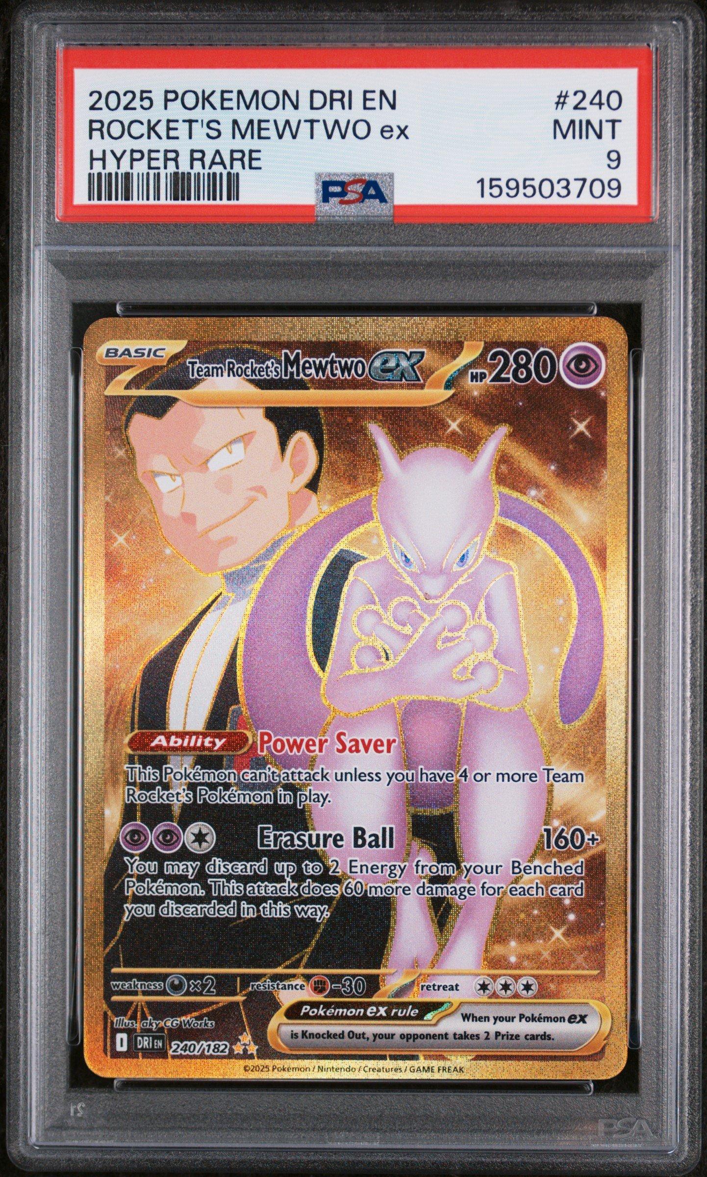 2025 Pokemon Dri En-destined Rivals 240 Team Rocket's Mewtwo Ex