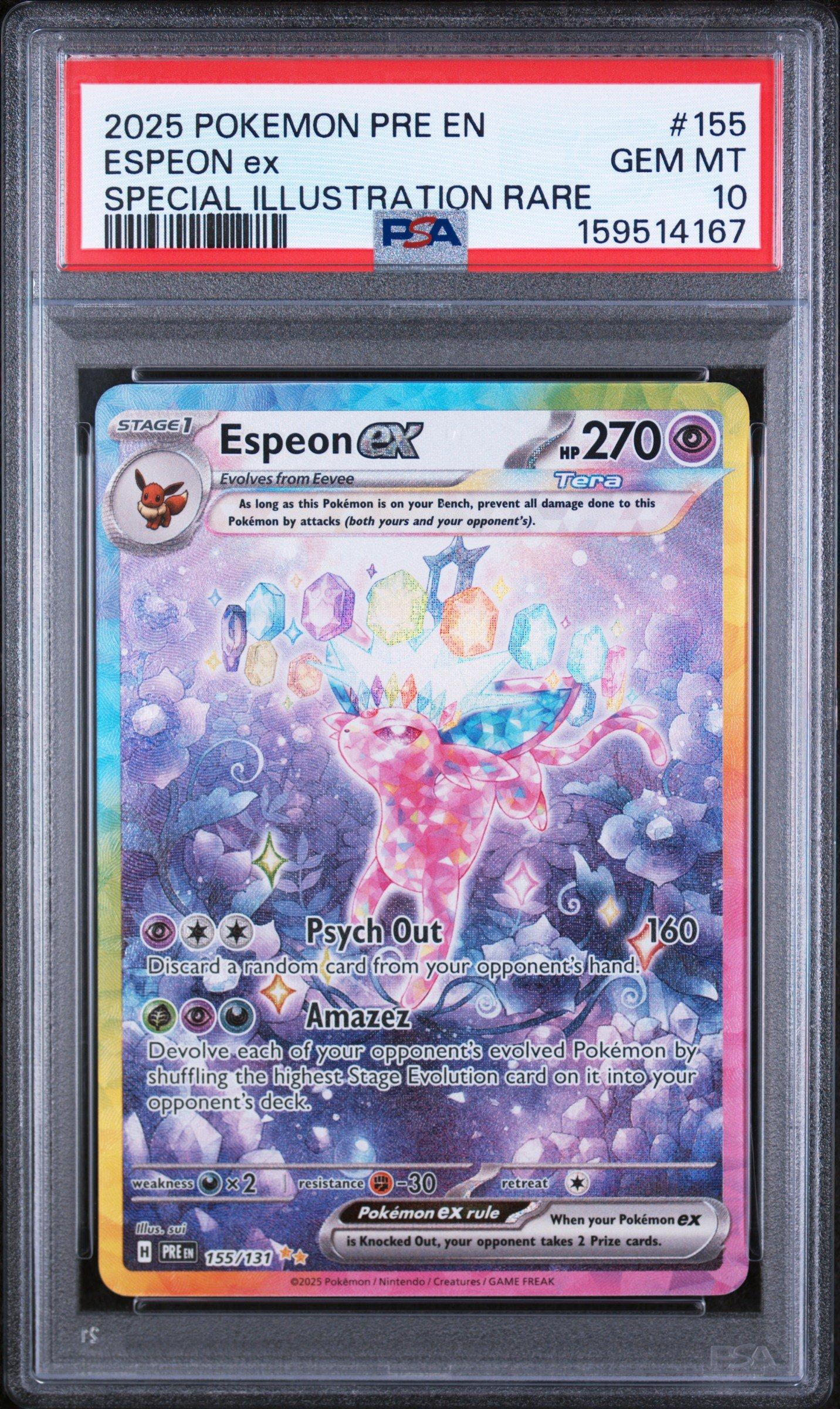 espeon pokemon card ex Pokémon 30th Celebration Battle Deck Captured in a crystal 2025 Pokemon Pre En-prismatic Evolutions
