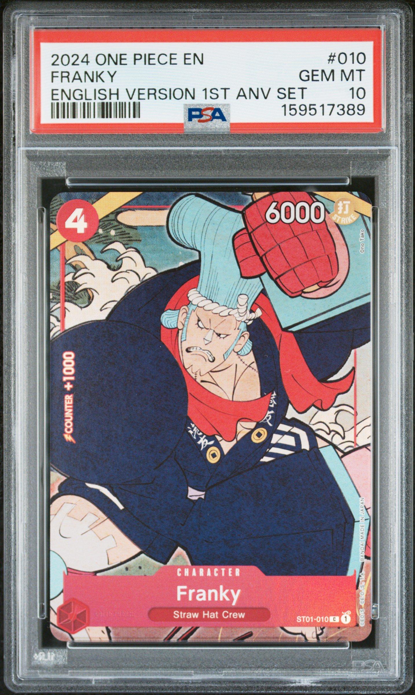 2024 One Piece English Version 1st Anniversary Set 010 Franky PSA