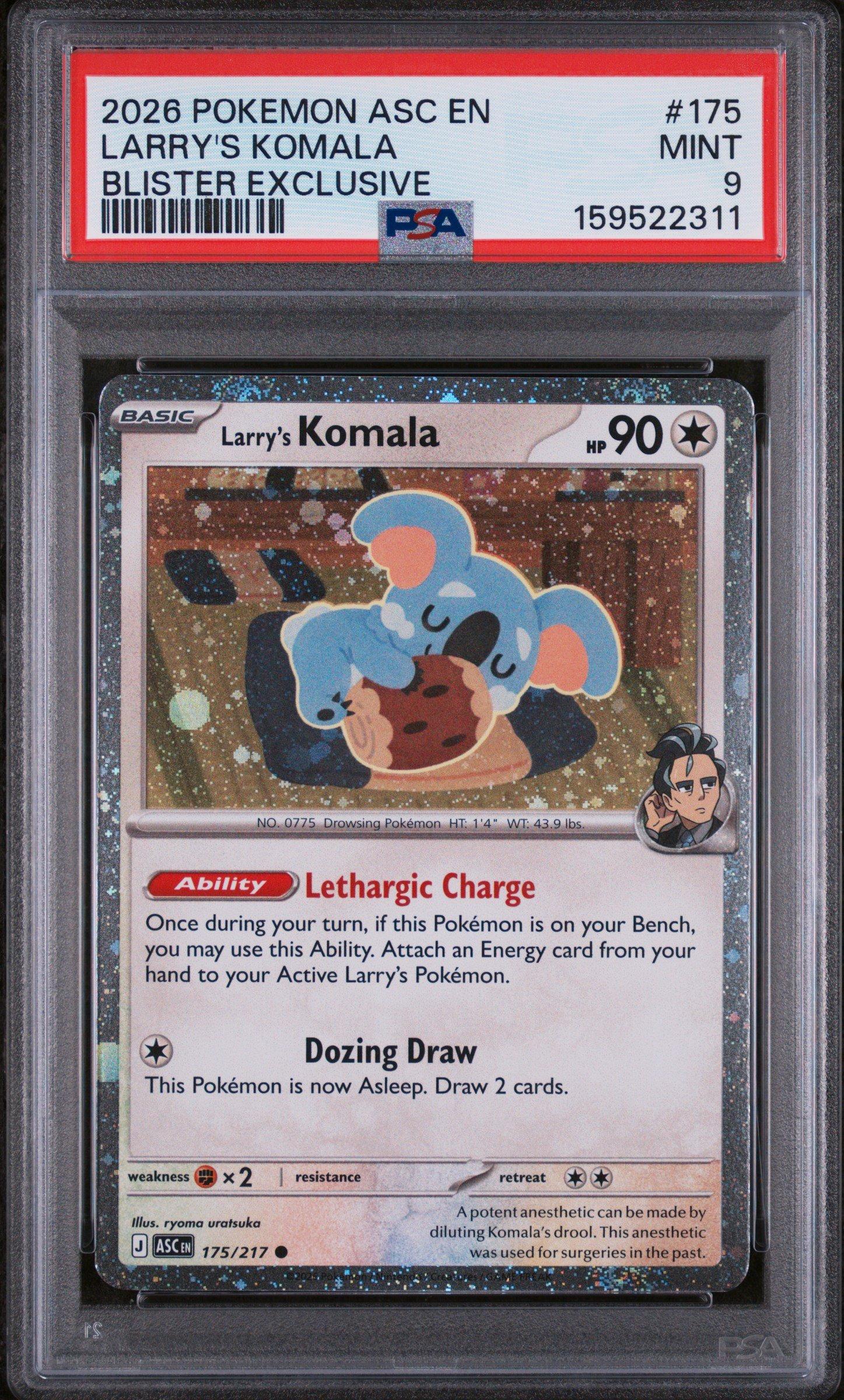 komala pokemon card TCG: Journey Together 1 foil promo card featuring Erikas Tangela or Larrys Komala Pokemon Cards Mega Evolution Ascended