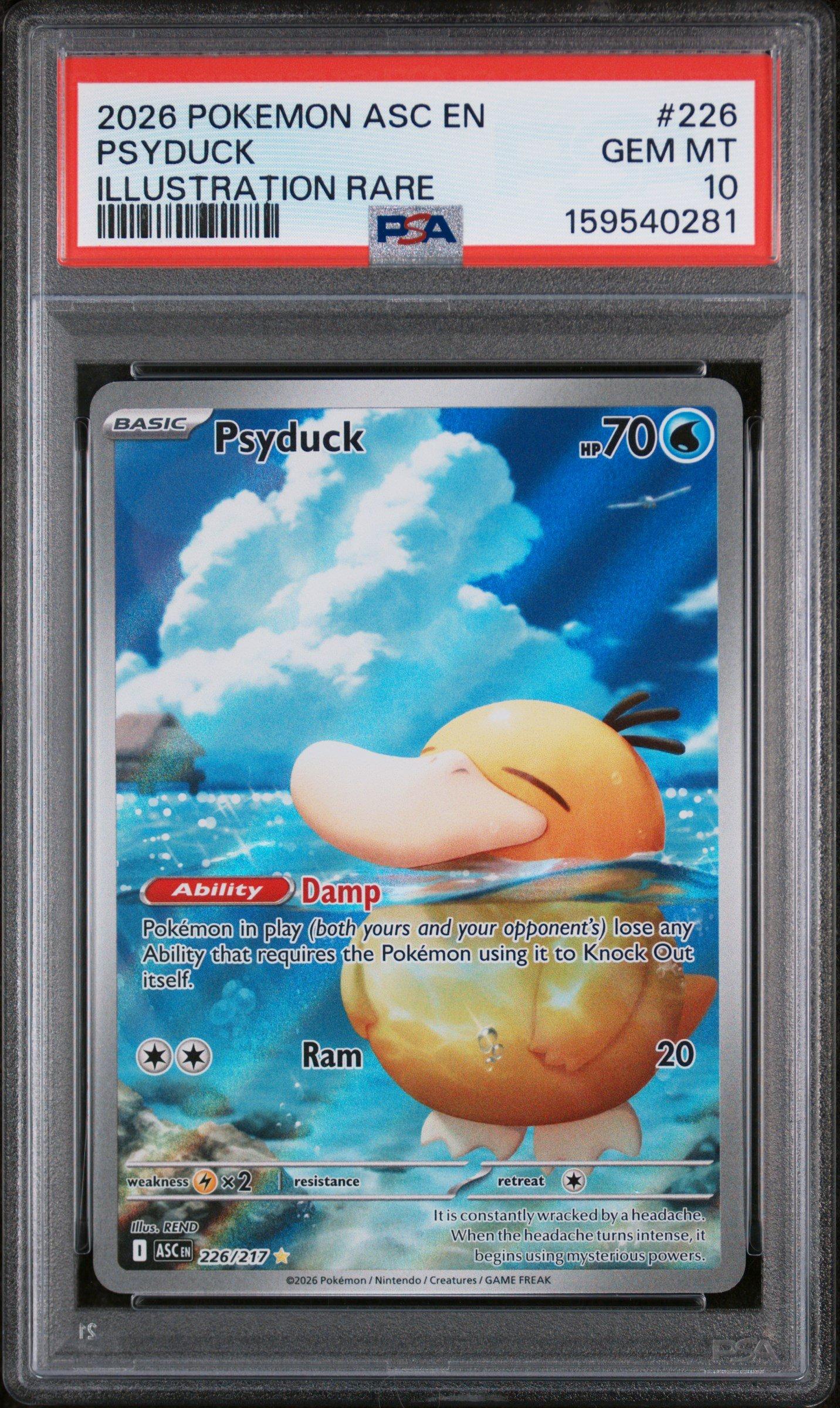 2026 Pokemon Asc En-ascended Heroes 226 Psyduck Illustration Rare