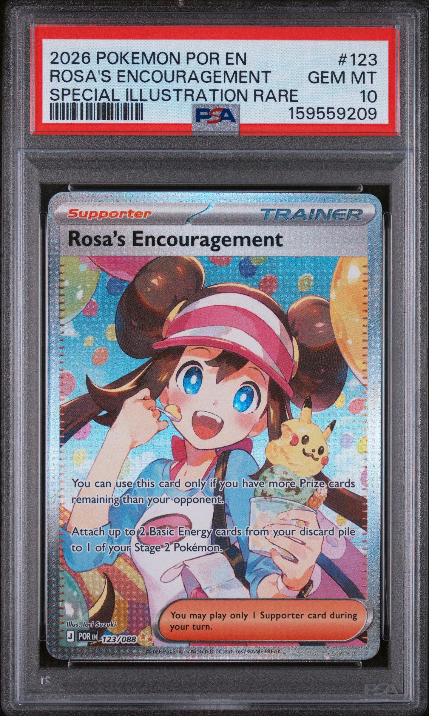 ポケモンカードゲーム Rosa's Encouragement #115 PSA9 2026 Pokemon Por En-perfect Order 123 Rosa's Encouragement Special