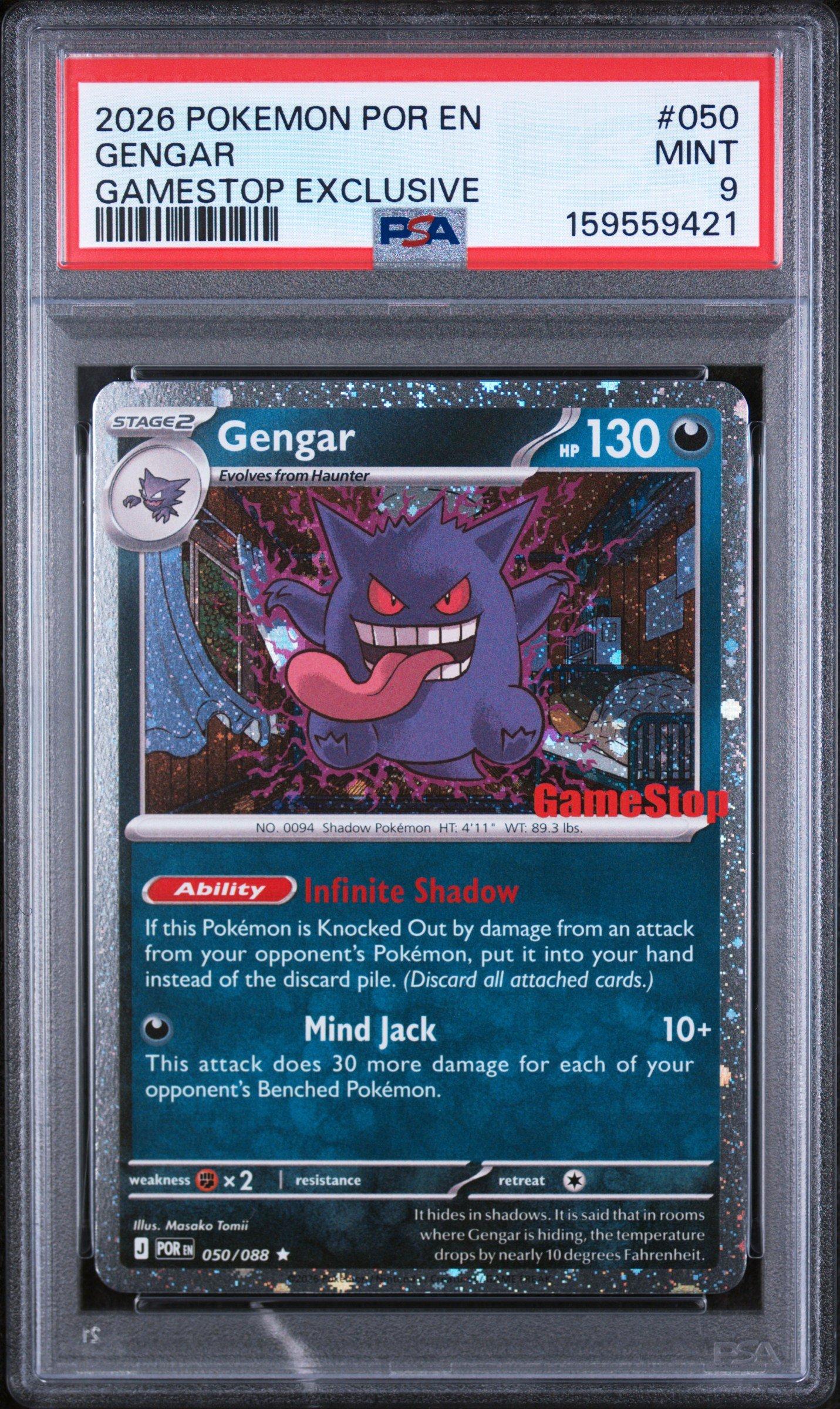 2026 Pokemon Por En-perfect Order 050 Gengar Gamestop Exclusive