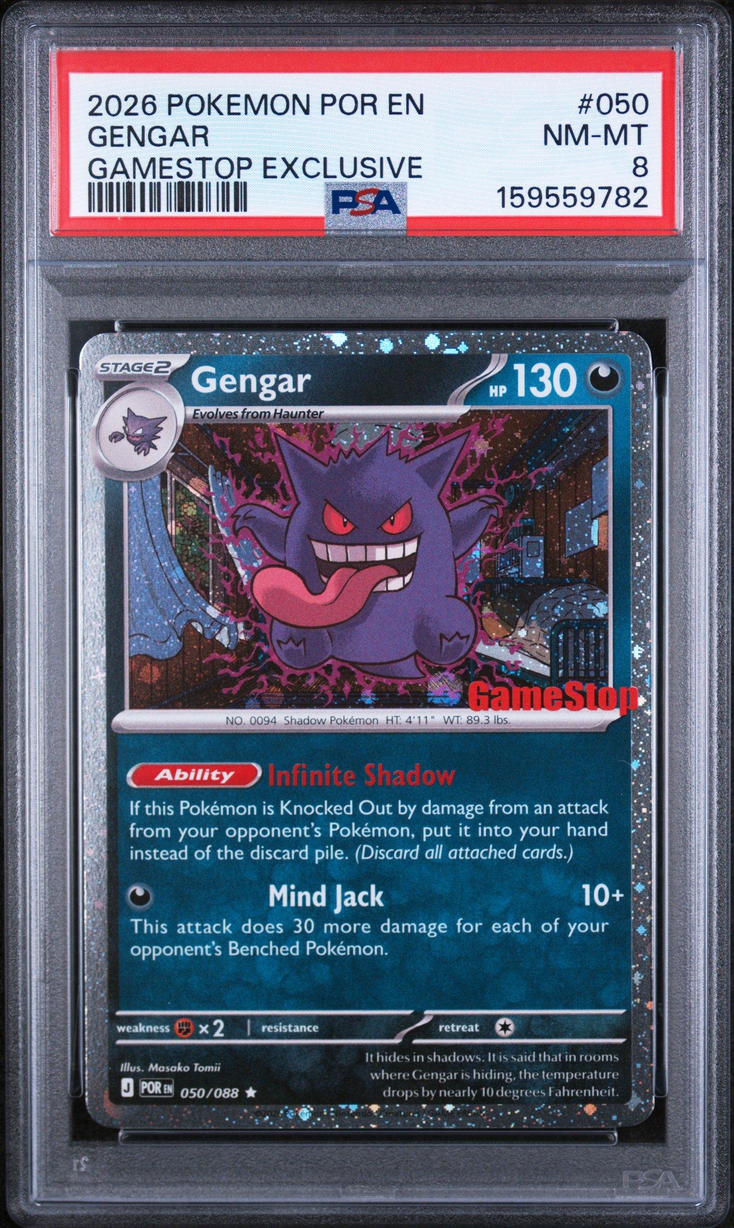 2026 Pokemon Por En-perfect Order 050 Gengar Gamestop Exclusive