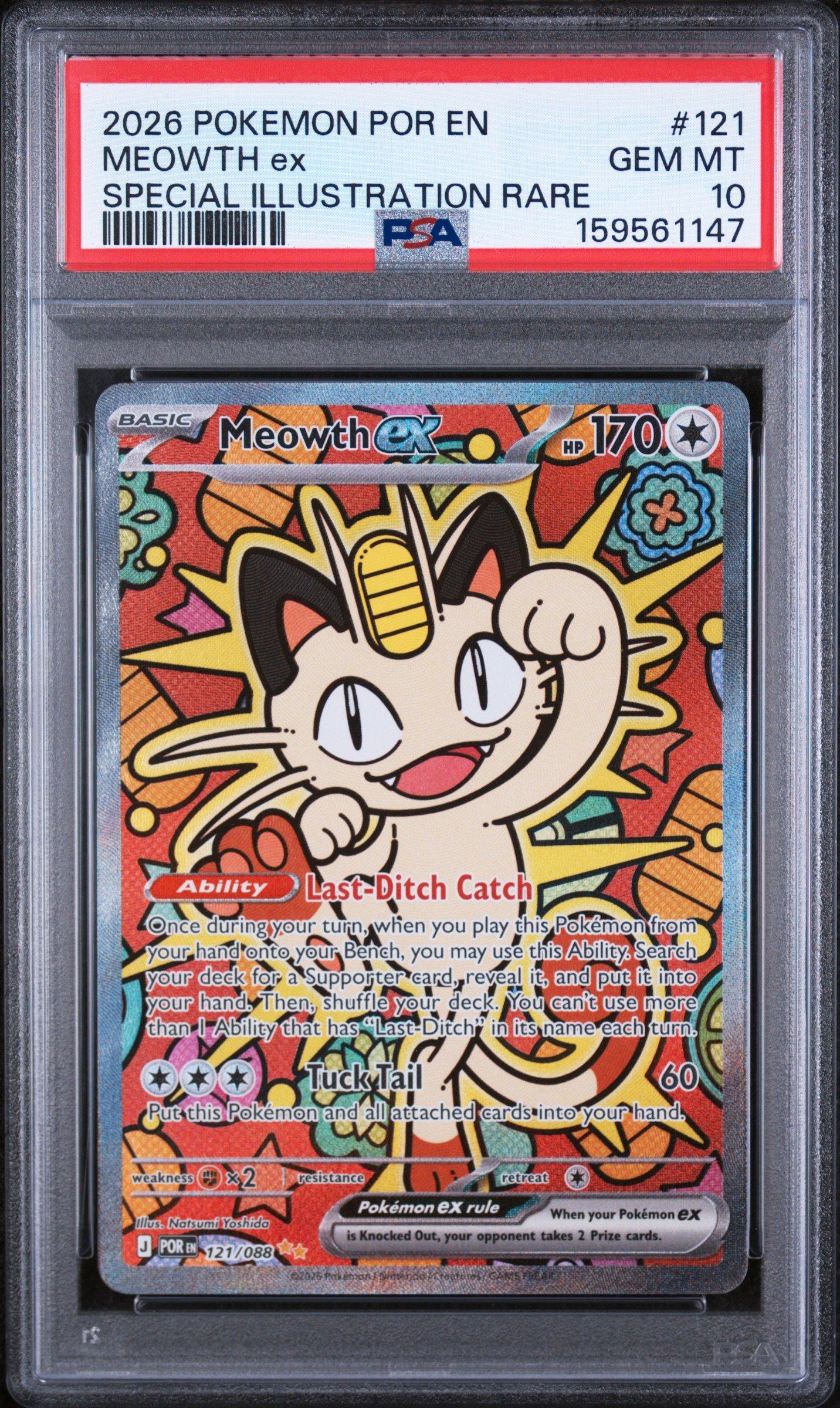 2026 Pokemon Por En-perfect Order 121 Meowth Ex Special