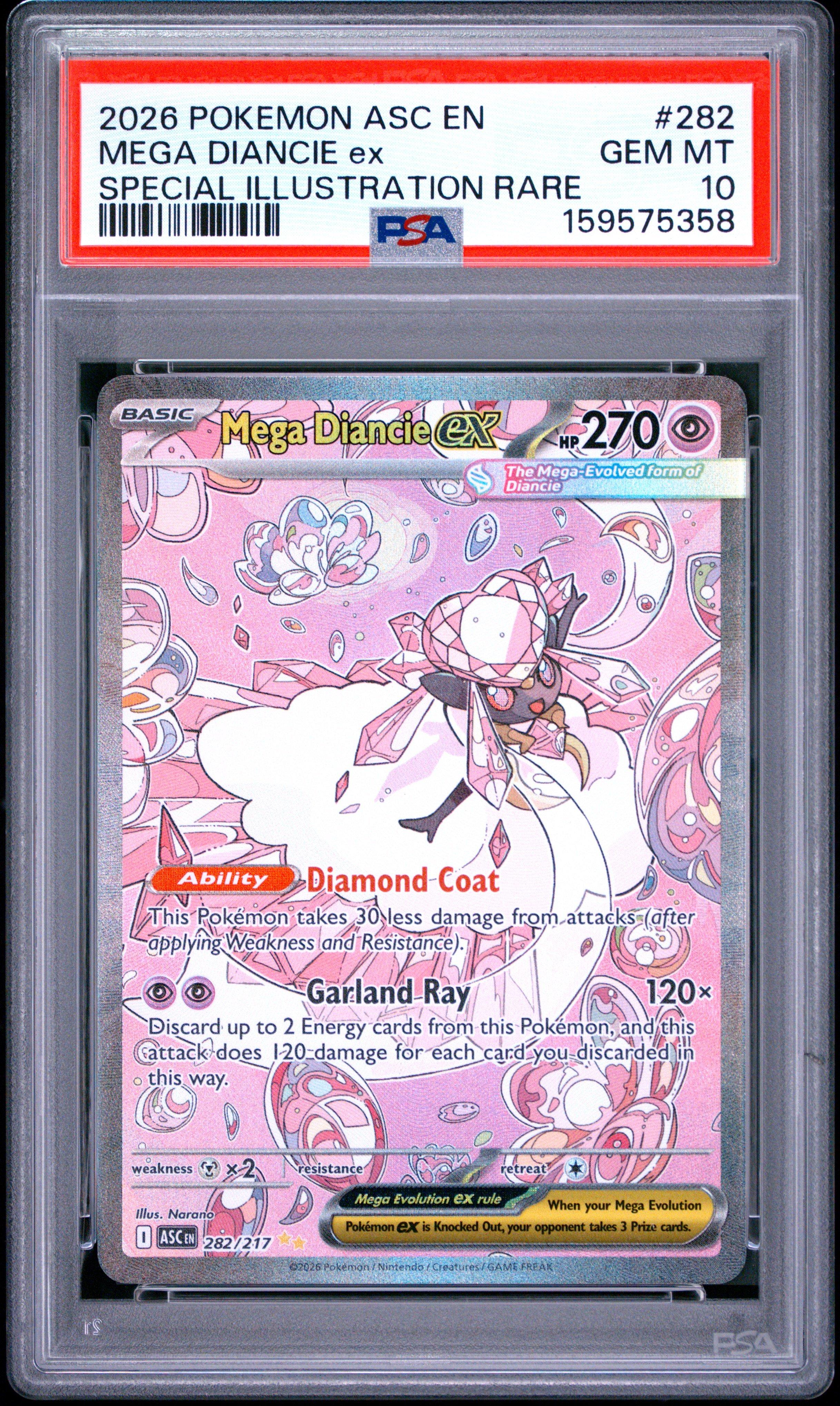pokemon card diancie TCG Hidden Fates SV36 Holo Psychic / 90 / Basic Card Text 2026 Pokemon Asc En-ascended Heroes