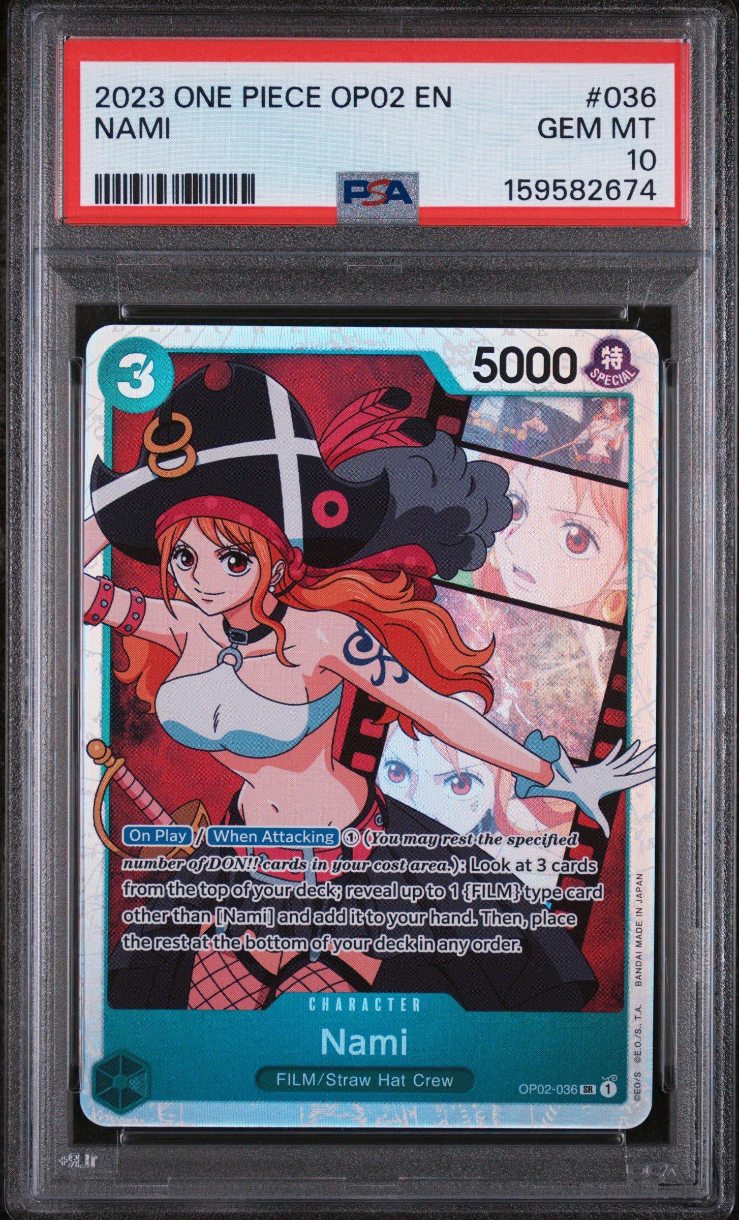 2023 One Piece Op02-paramount War 036 Nami PSA 10 Graded Card