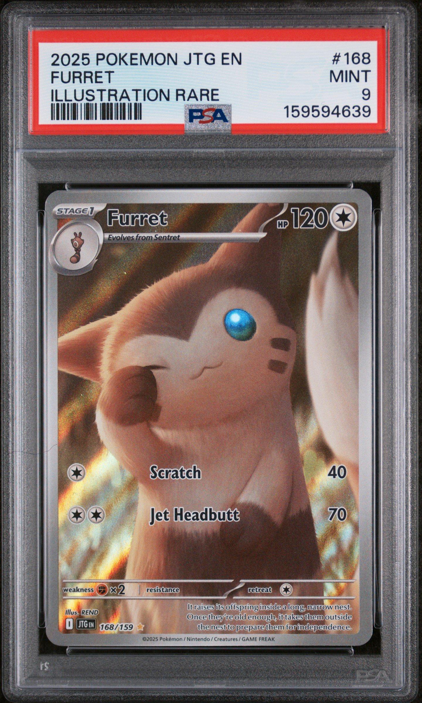 2025 Pokemon Jtg En-journey Together 168 Furret Illustration Rare