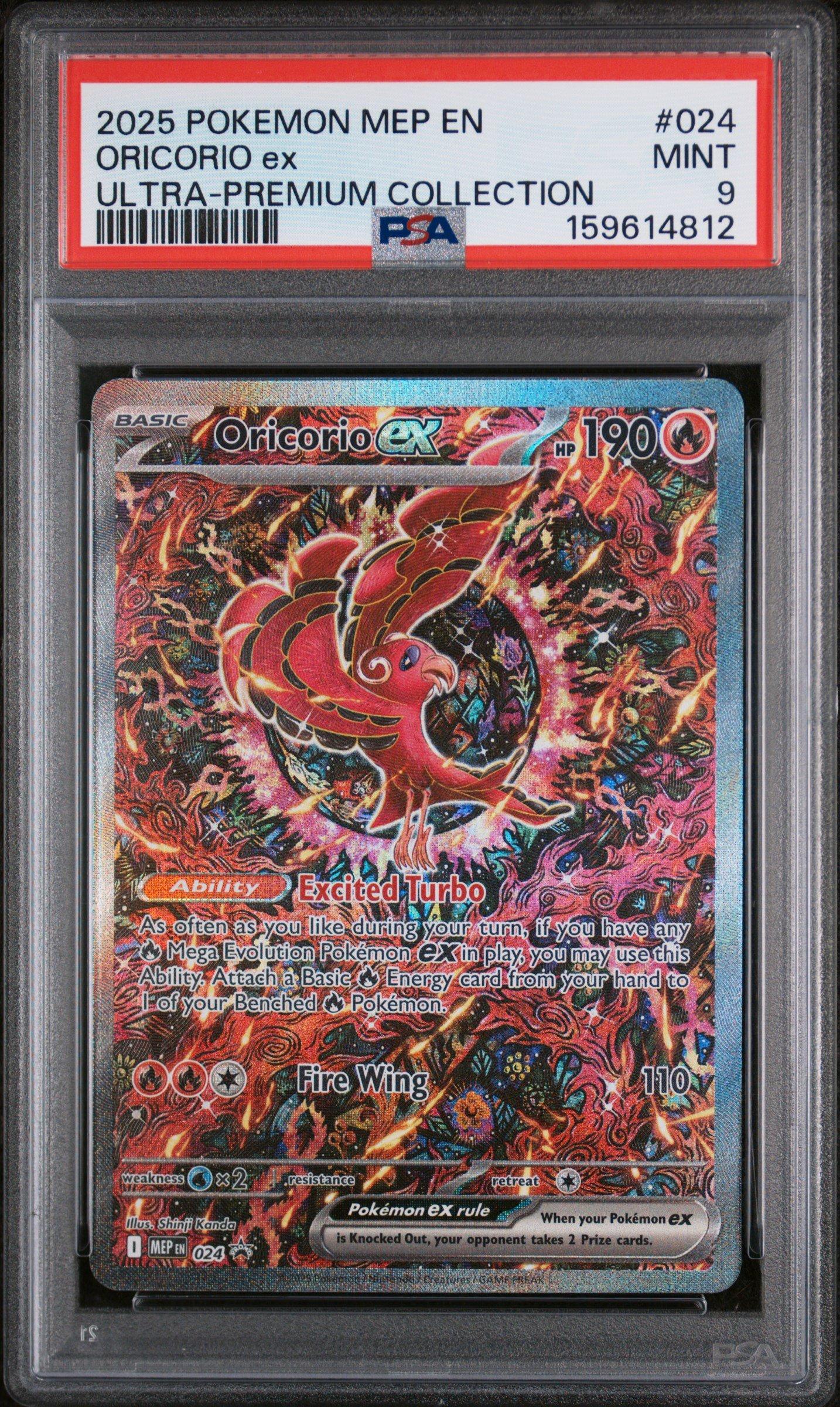 2025 Pokemon Mep En-me Black Star Promo 024 Oricorio Ex Mega