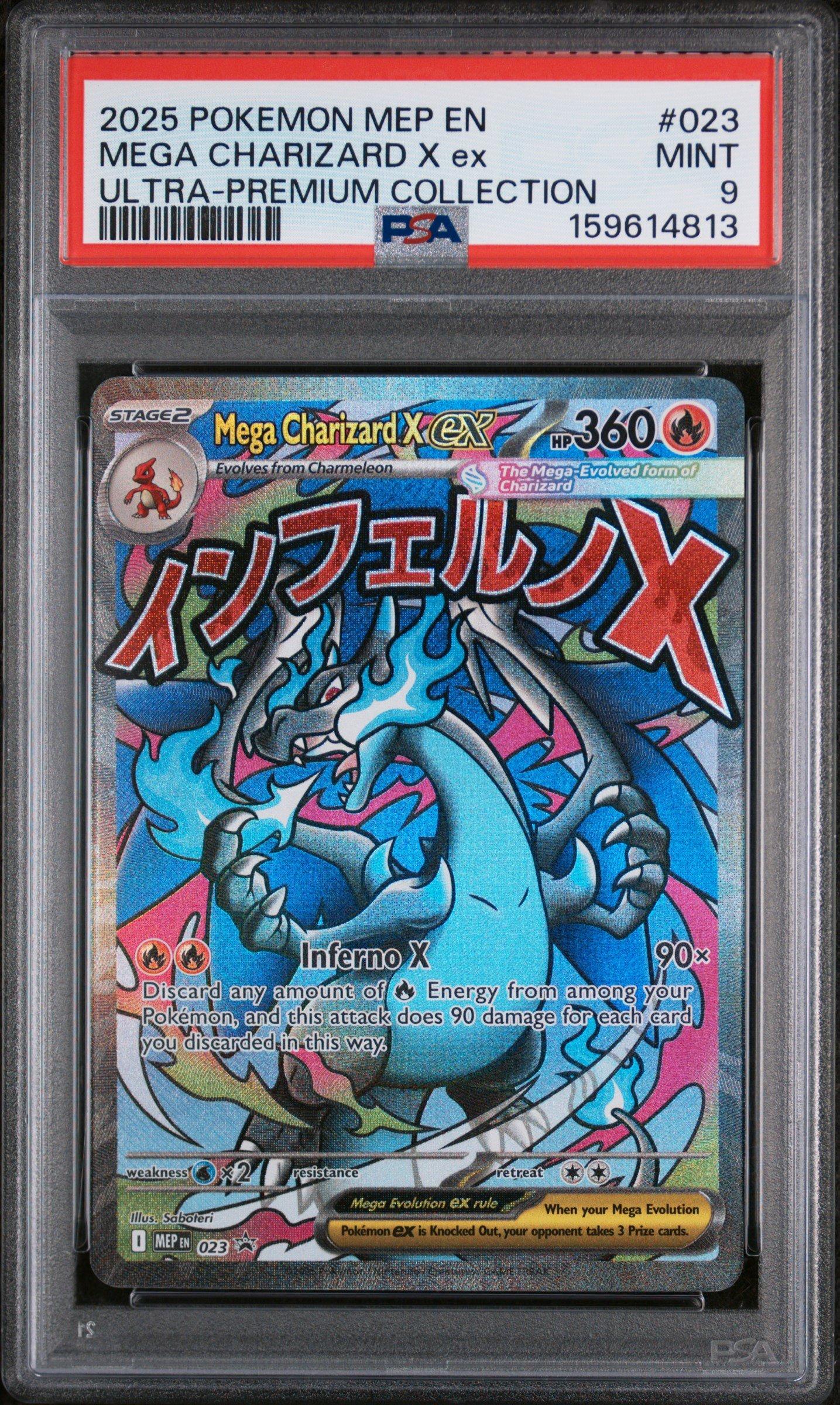 2025 Pokemon Mep En-me Black Star Promo 023 Mega Charizard X Ex
