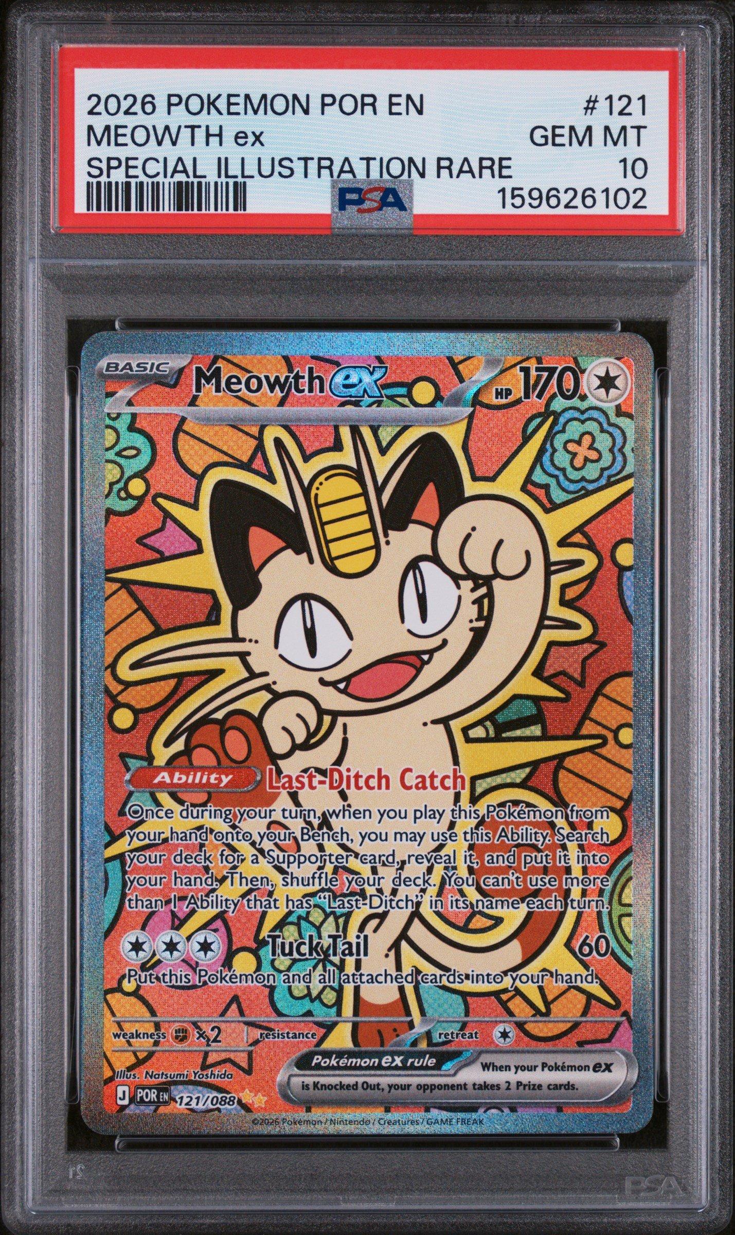 2026 Pokemon Por En-perfect Order 121 Meowth Ex Special