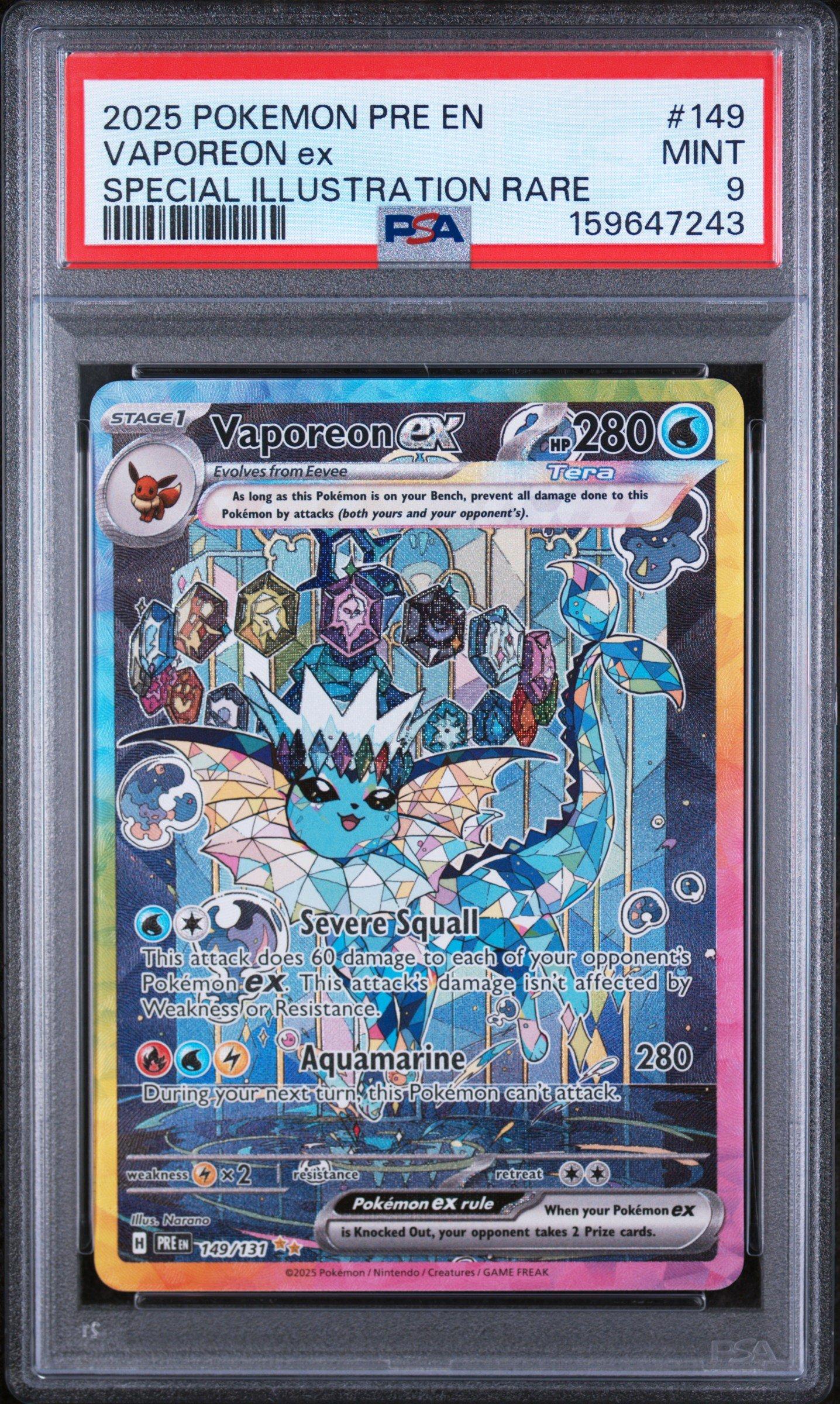 pokemon cards vaporeon ex SAR Evolves from Eevee Type Vaporeon EX #110 - Pokemon