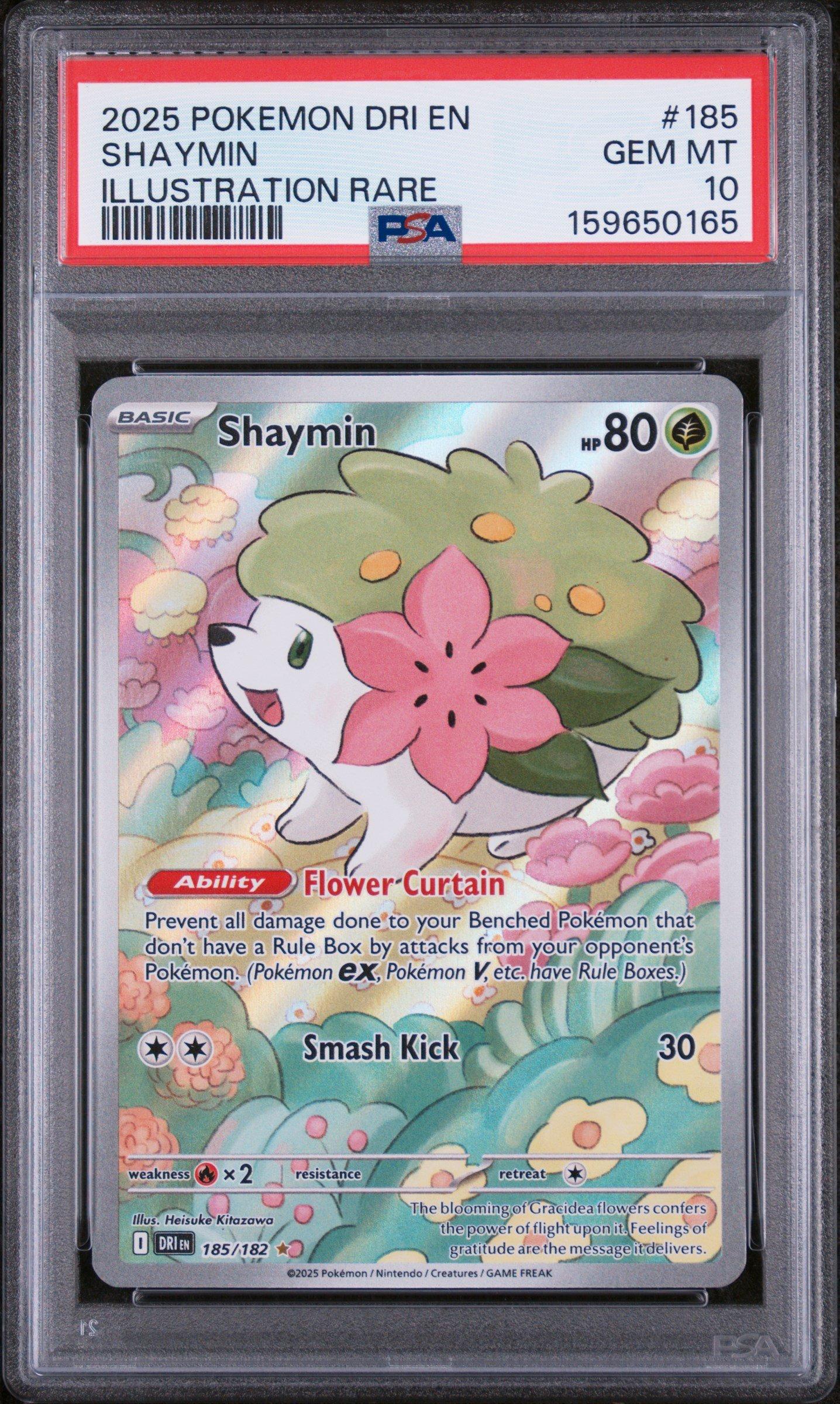 2025 Pokemon Dri En-destined Rivals 185 Shaymin Illustration Rare