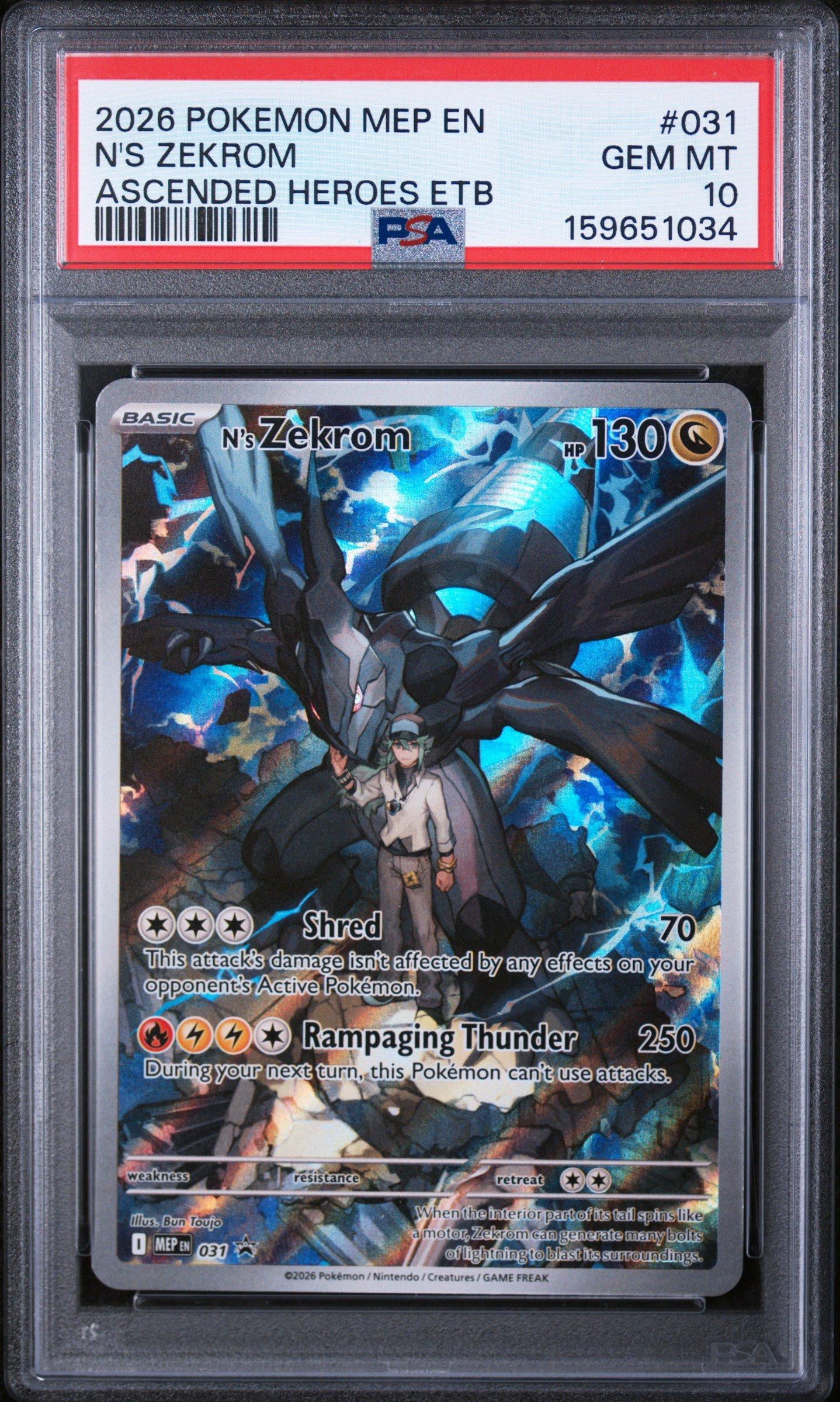 2026 Pokemon Mep En-me Black Star Promo 031 N's Zekrom Ascended