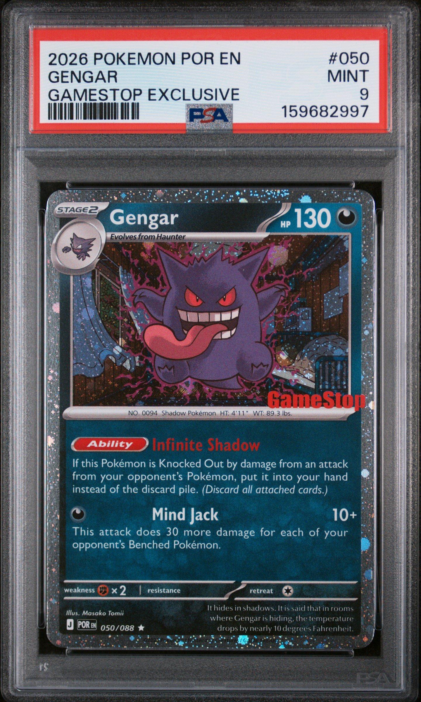 2026 Pokemon Por En-perfect Order 050 Gengar Gamestop Exclusive