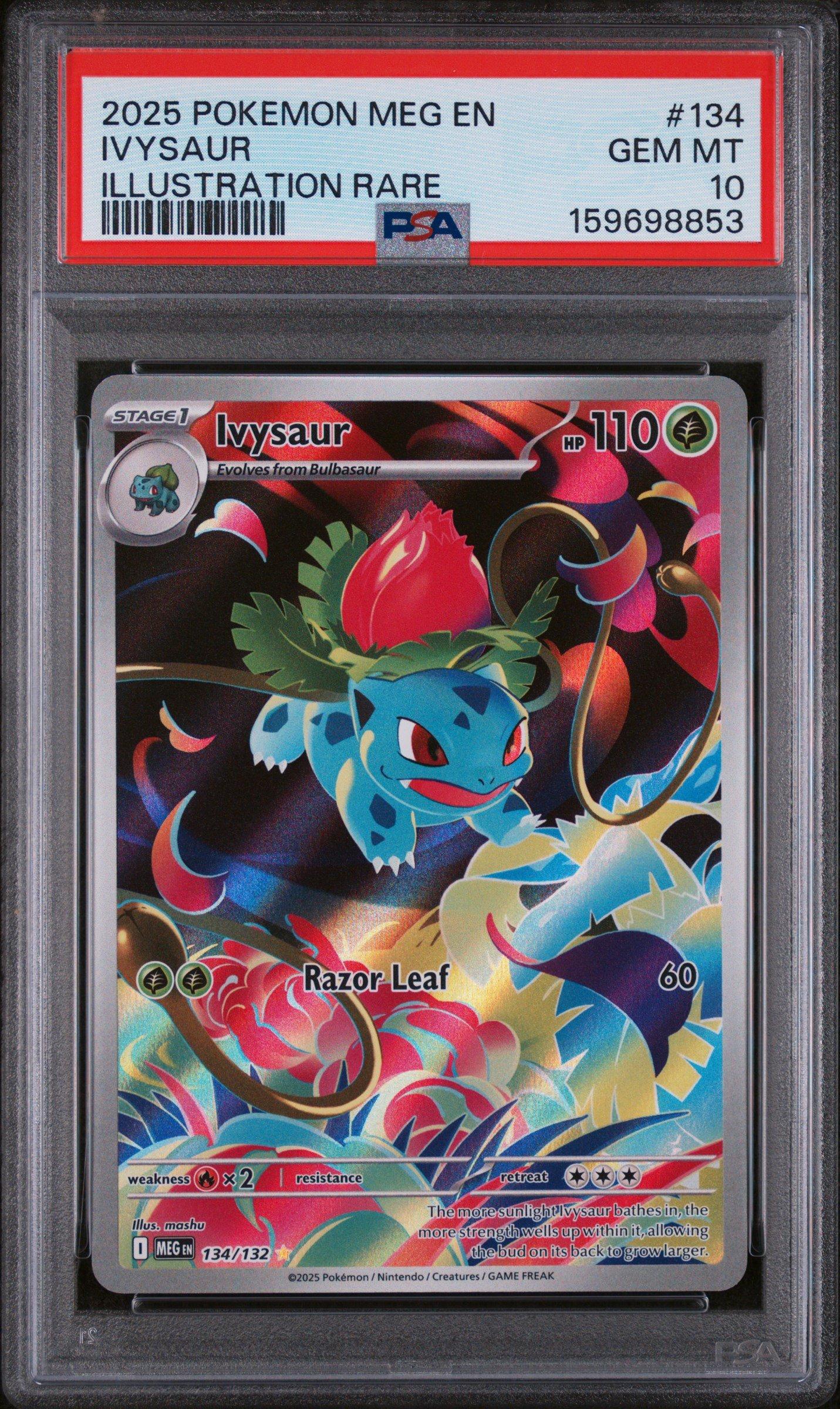 2025 Pokemon Meg En-mega Evolution 134 Ivysaur Illustration Rare