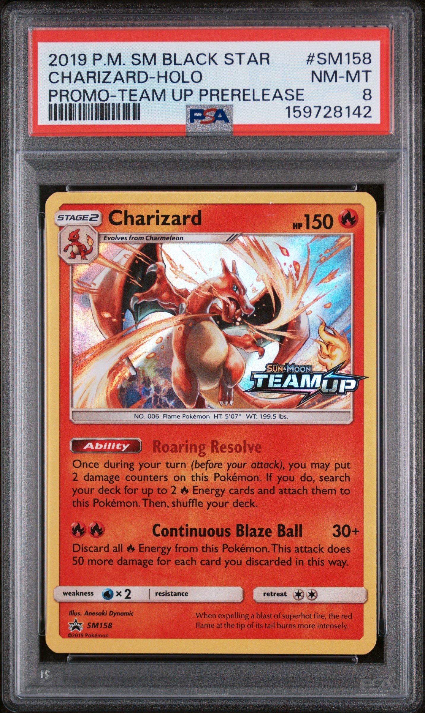 2019 Pokemon Sm Black Star Promo Sm158 Charizard-holo Team Up