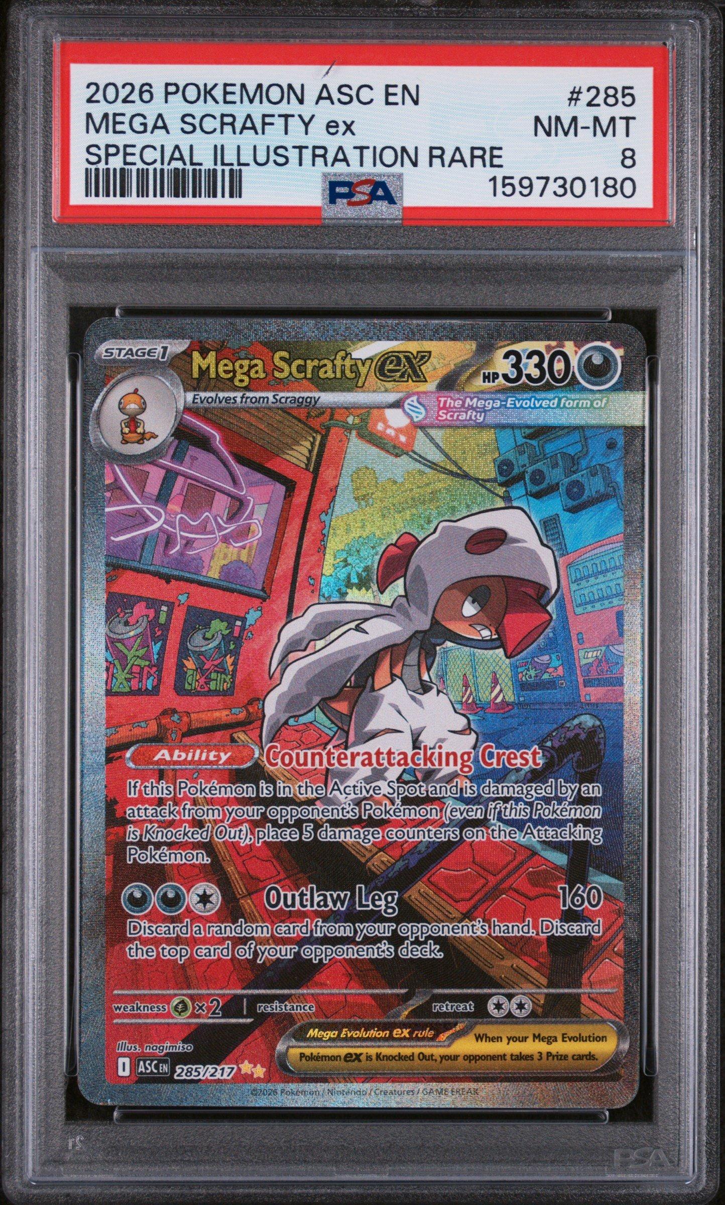 scrafty pokemon card Scrafty SV: Scarlet & Violet 188 Cosmos Holo Promo Pokemon Card T1-1150