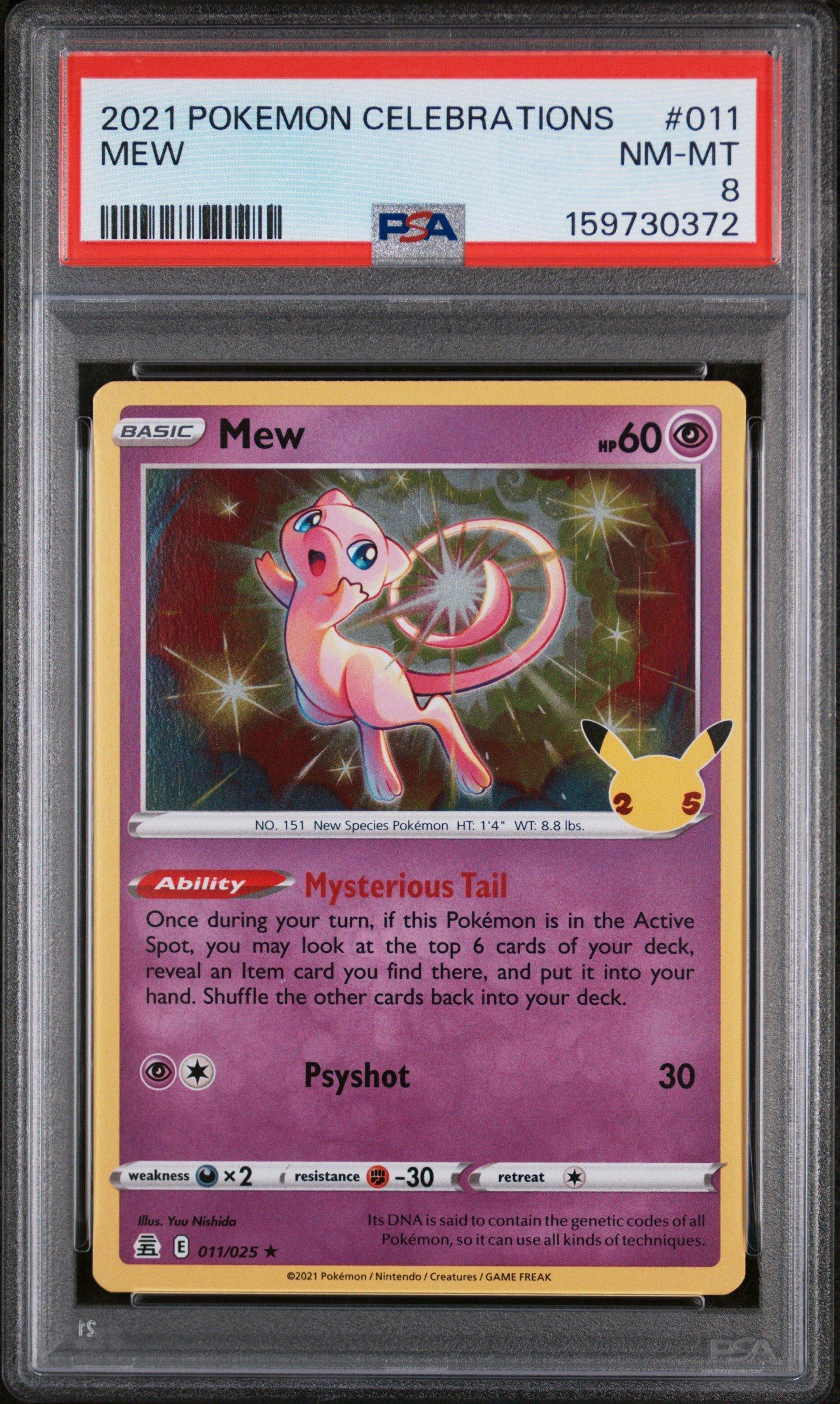 2021 mew pokemon card Purchased this shiny almost a year ago on Mercari it's a Pokmon Celebrations Gold secret Rare Holo Full Art Card just wanted to know if it is real Commemorate your favorite tabletop game with this Mew V 2021 Pokemon Fusion Strike Holo #251 PSA Authenticated 9 Card Mew VMAX (Alternate Art Secret)