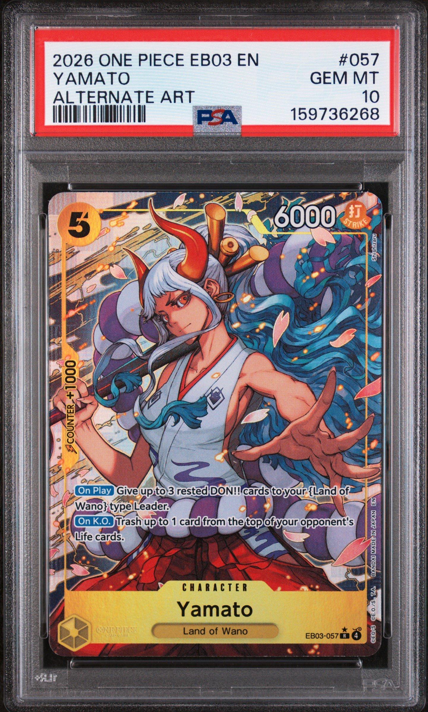 【PSA10】ヤマト R-P EB03-057 ヒロインズエディション 2026 One Piece Eb03-extra Booster -one Piece Heroines Edition- 057