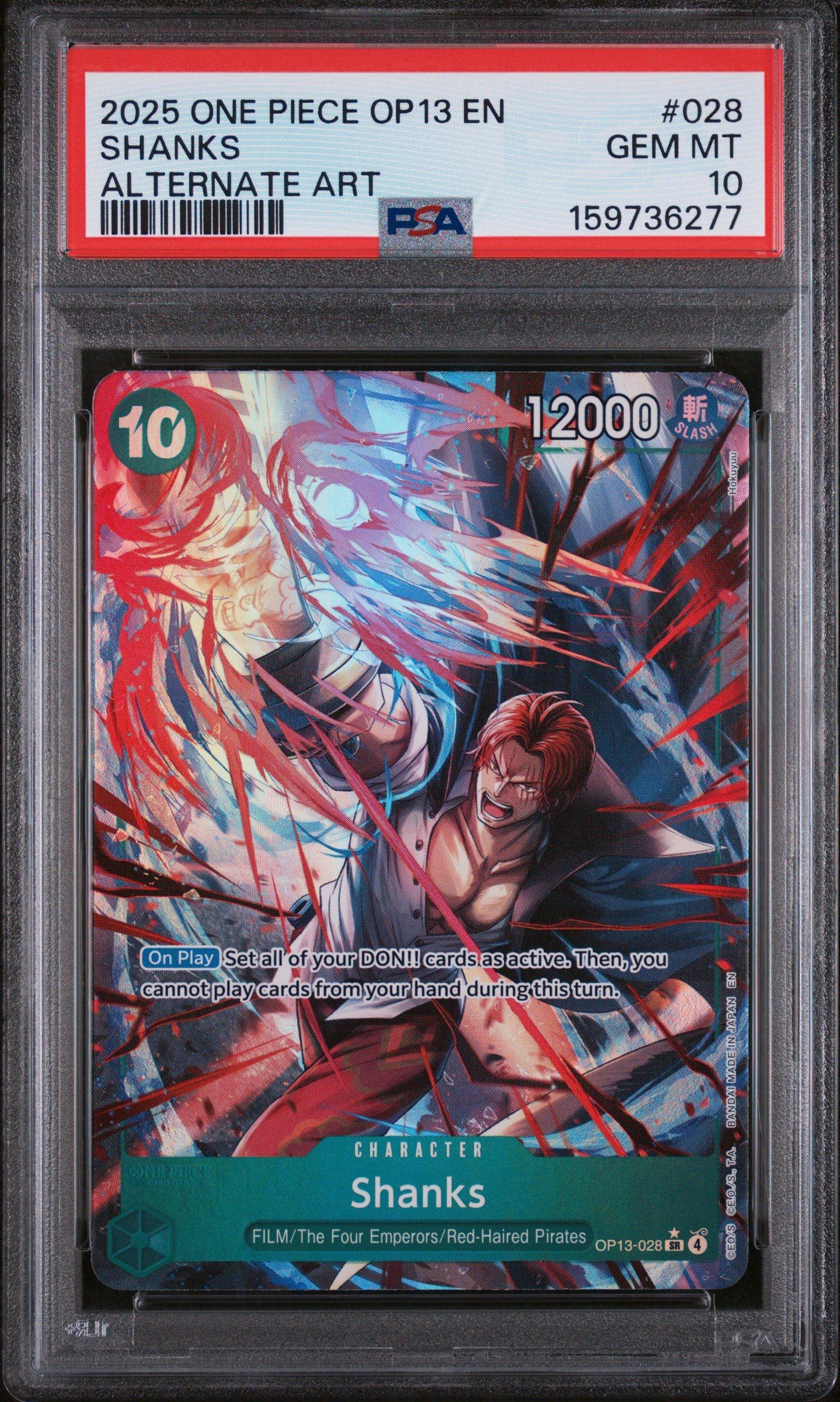 2025 One Piece Op13-carrying On His Will 028 Shanks Alternate Art