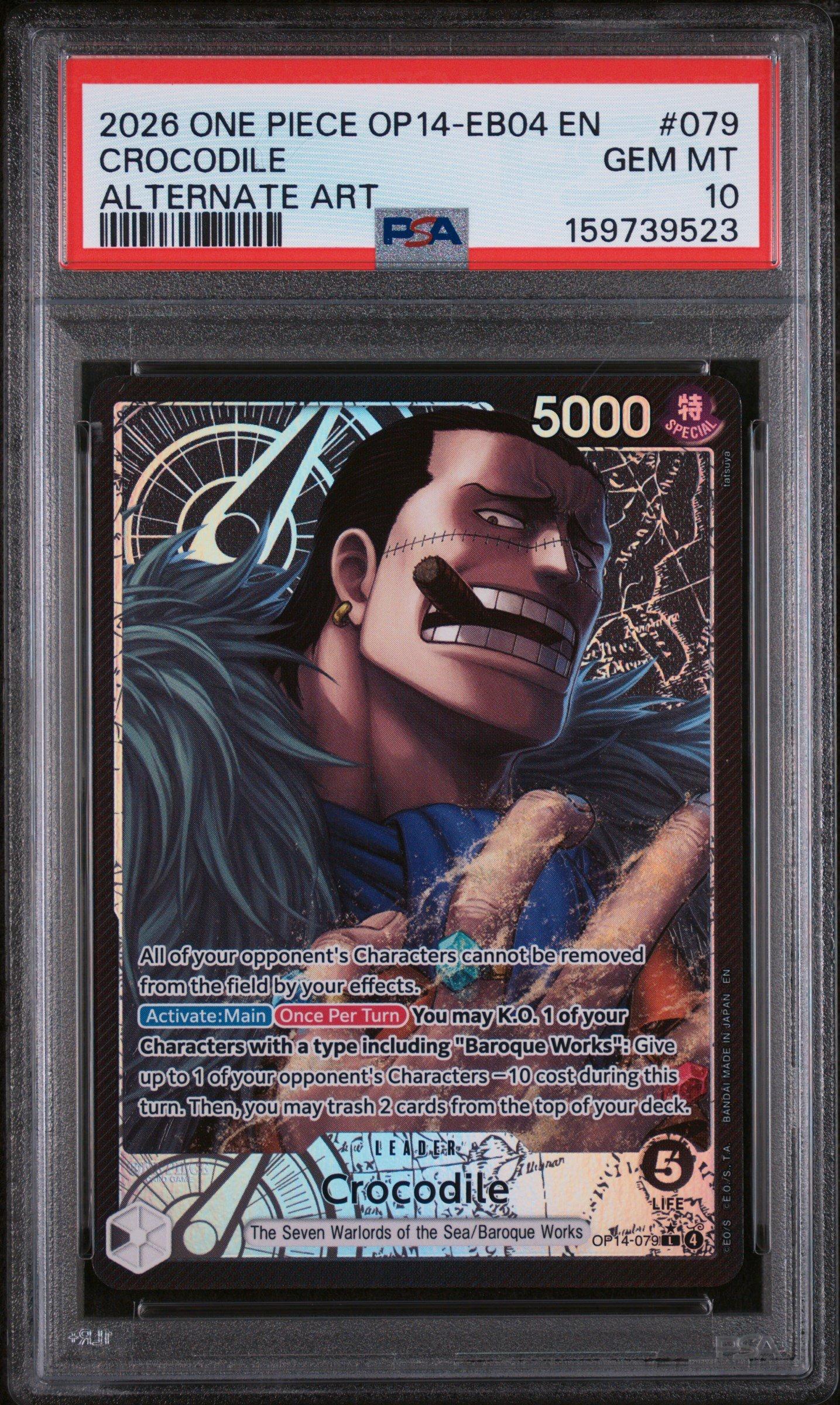 クロエ・ルメール ssp psa10 2026 One Piece Op14-eb04-the Azure Sea's Seven 079 Crocodile