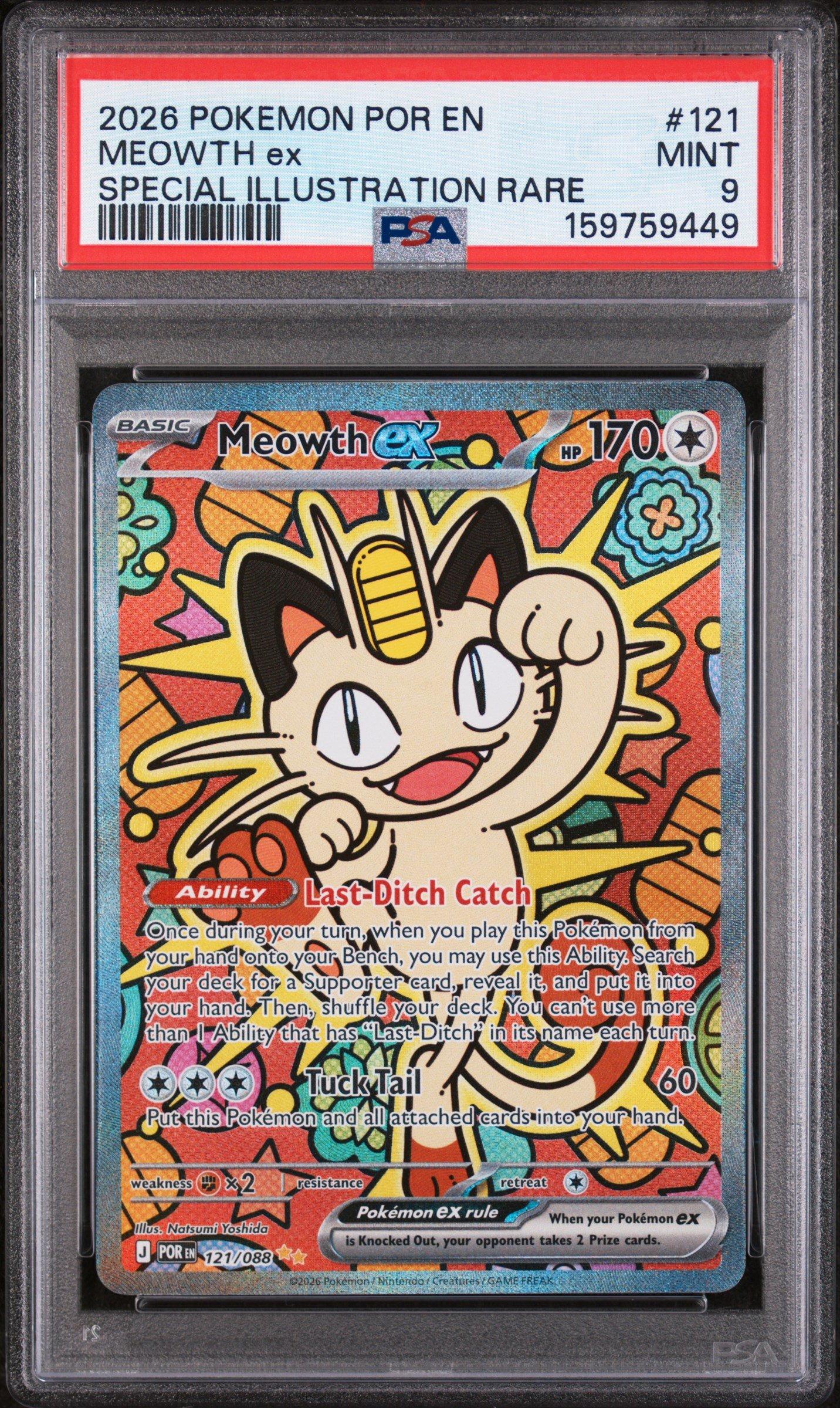 2026 Pokemon Por En-perfect Order 121 Meowth Ex Special