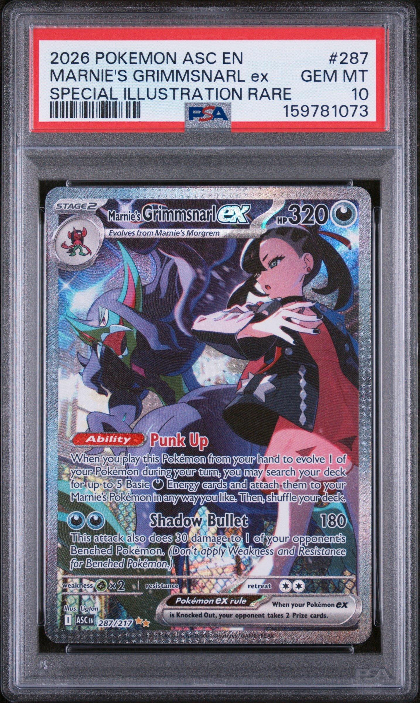 2026 Pokemon Asc En-ascended Heroes 287 Marnie's Grimmsnarl Ex