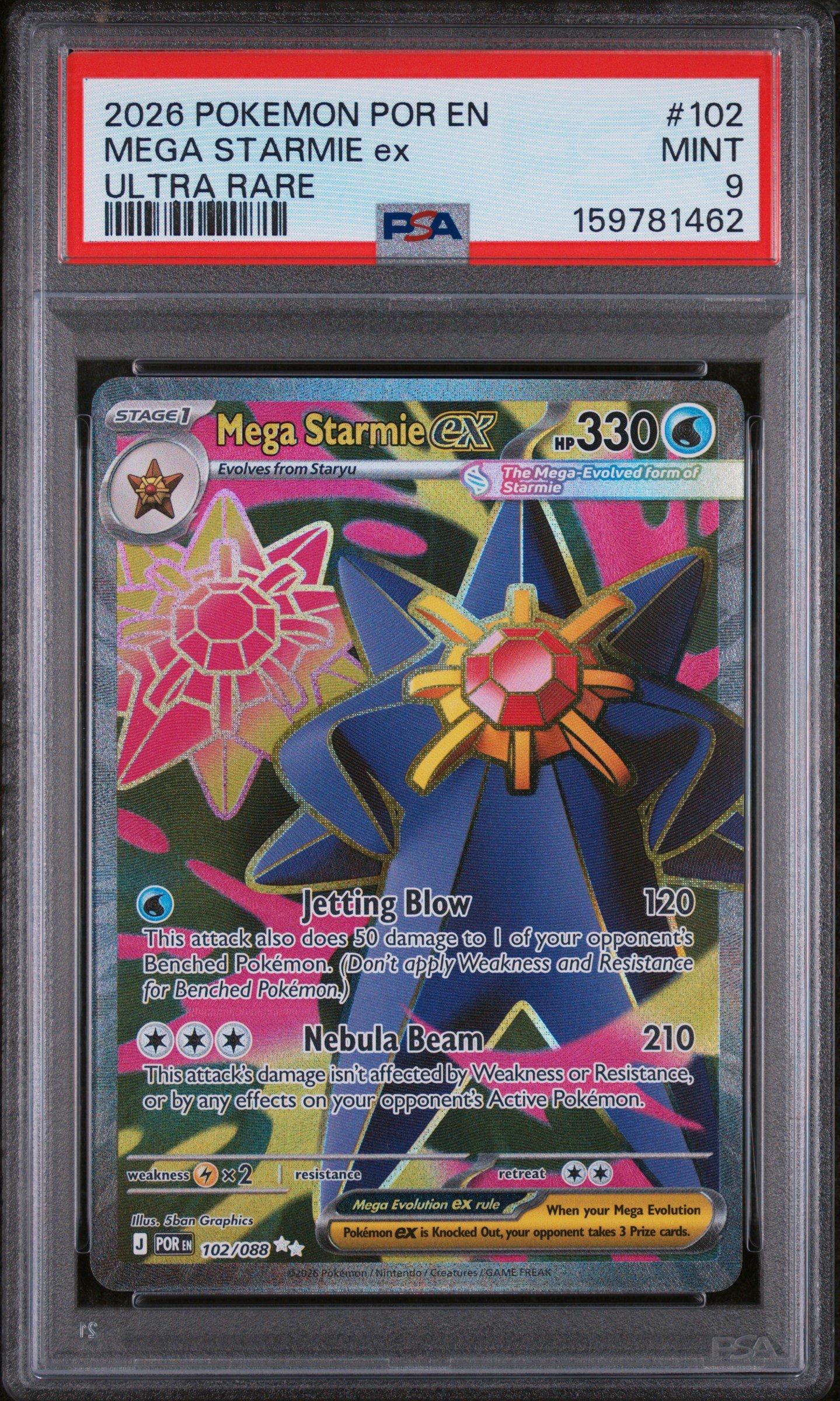 2026 Pokemon Por En-perfect Order 102 Mega Starmie Ex Ultra Rare
