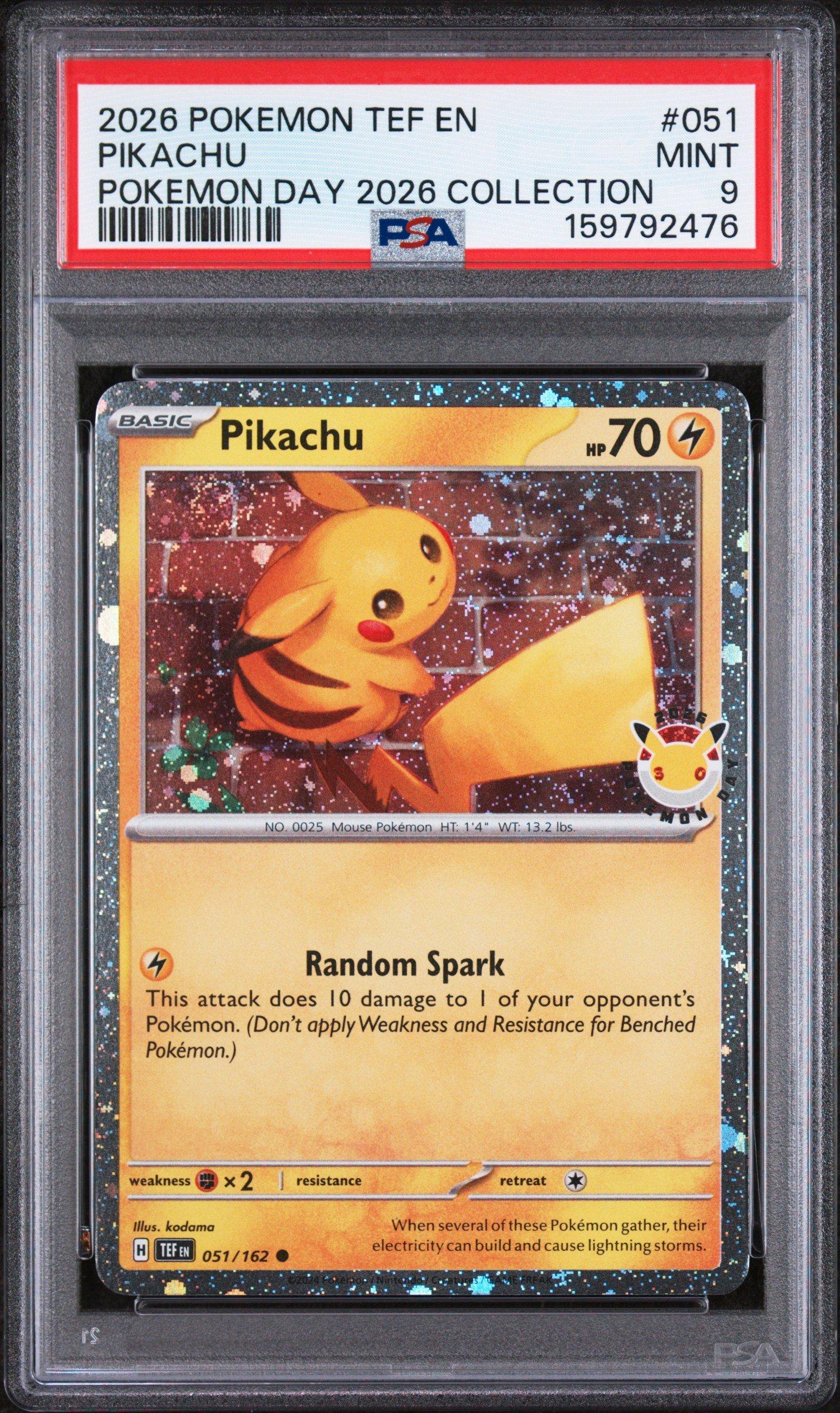 2026 Pokemon Tef En-temporal Forces 051 Pikachu Pokemon Day 2026