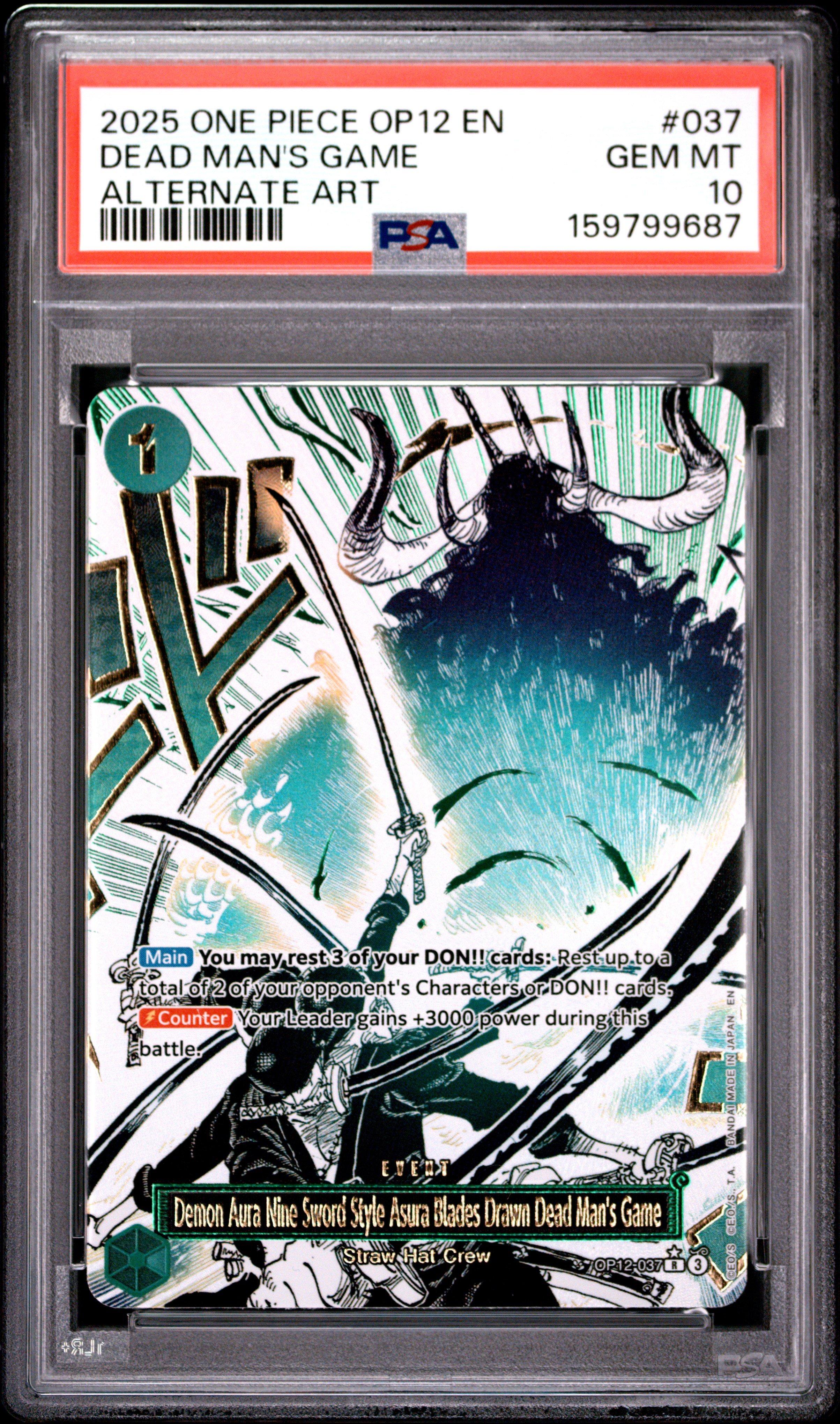 2025 One Piece Op12-legacy Of The Master 037 Demon Aura Nine-sword