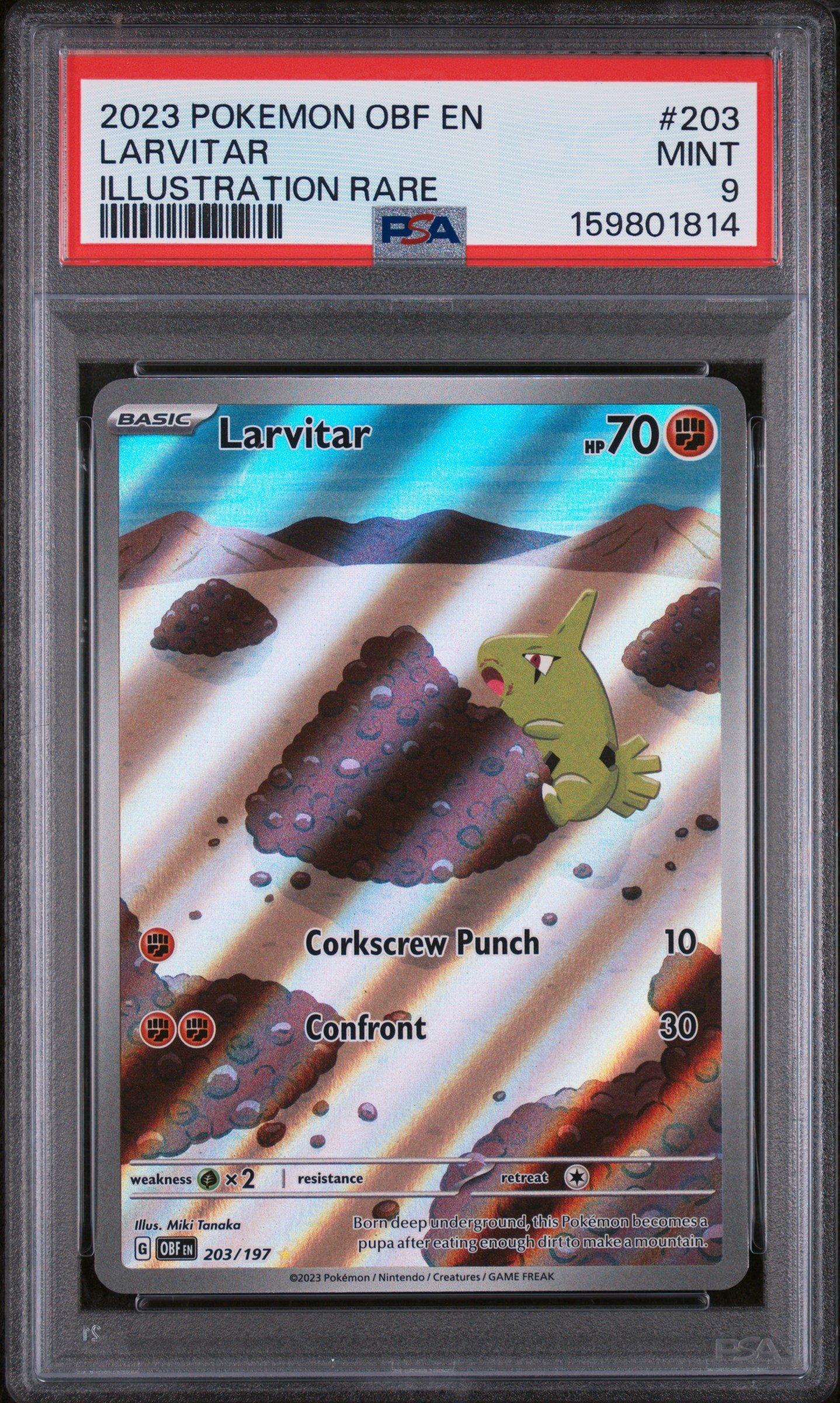 2023 Pokemon Obf En-obsidian Flames 203 Larvitar Illustration Rare