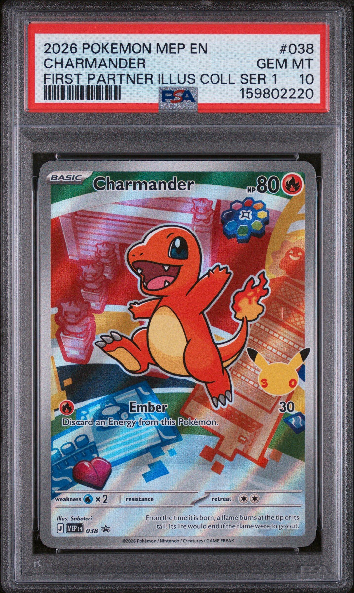 2026 Pokemon Mep En-me Black Star Promo 038 Charmander First