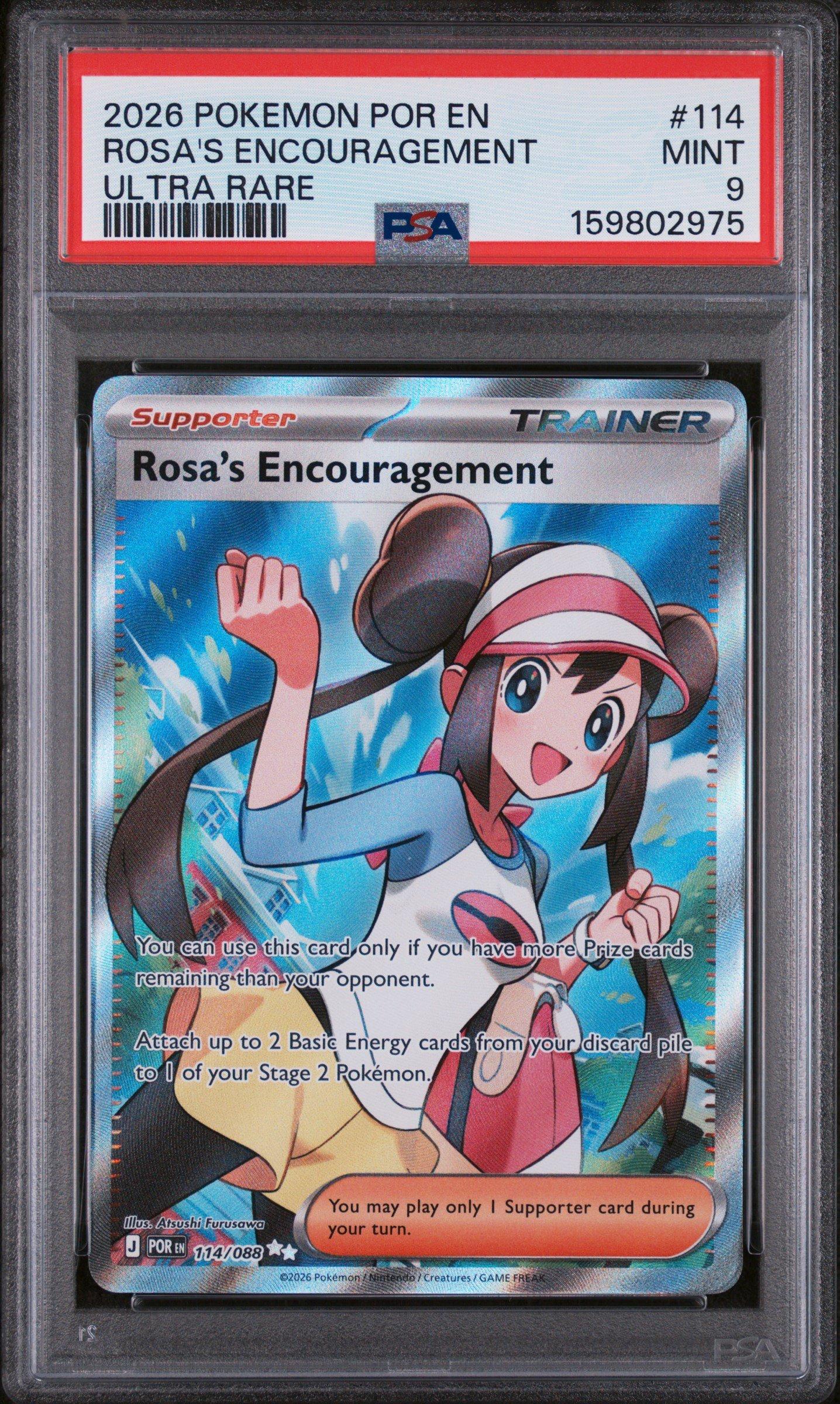 2026 Pokemon Por En-perfect Order 114 Rosa's Encouragement Ultra