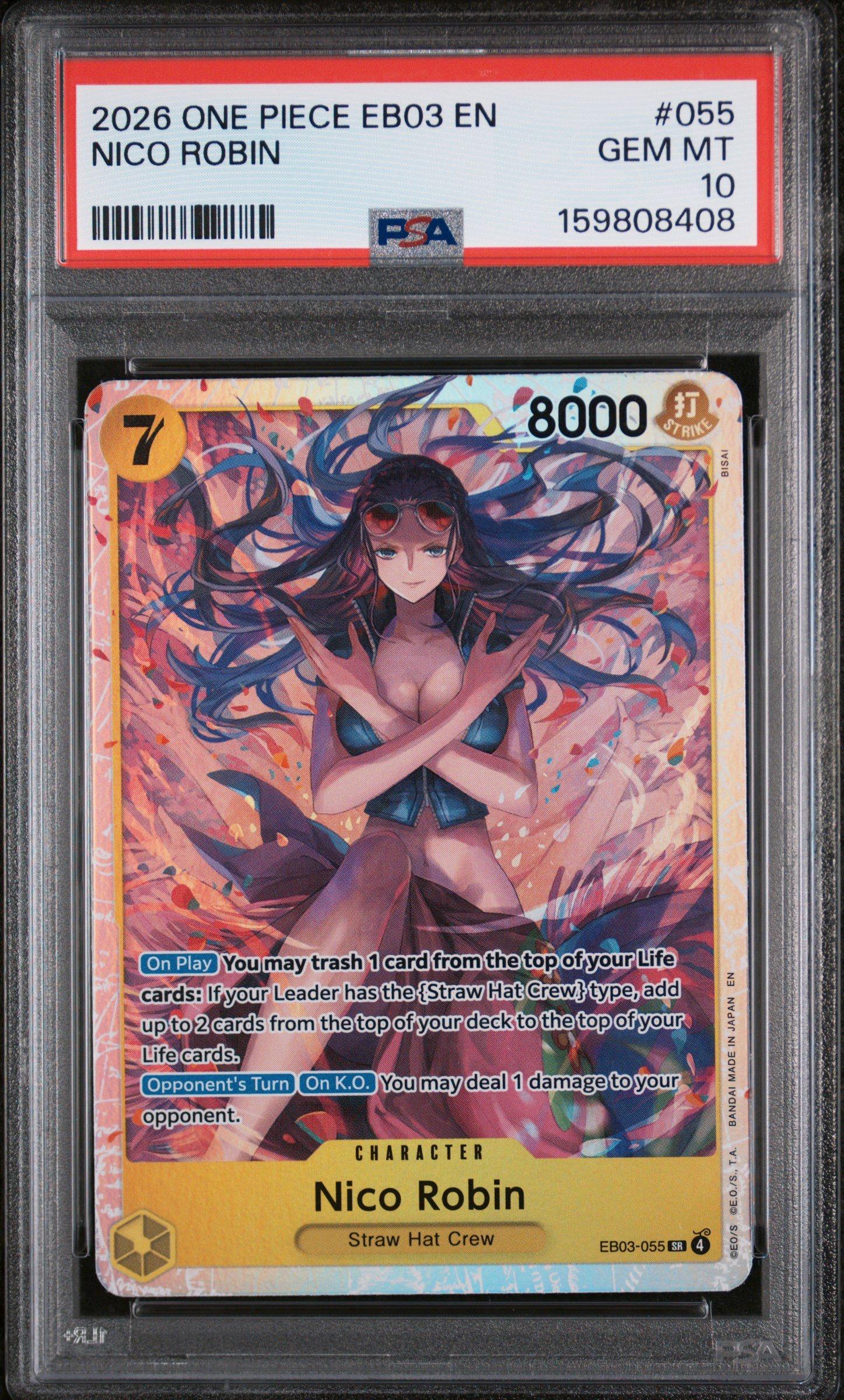 PSA9 カードe サイドン ホロ 1st 2002 055/058 2026 One Piece Eb03-extra Booster -one Piece Heroines Edition- 055