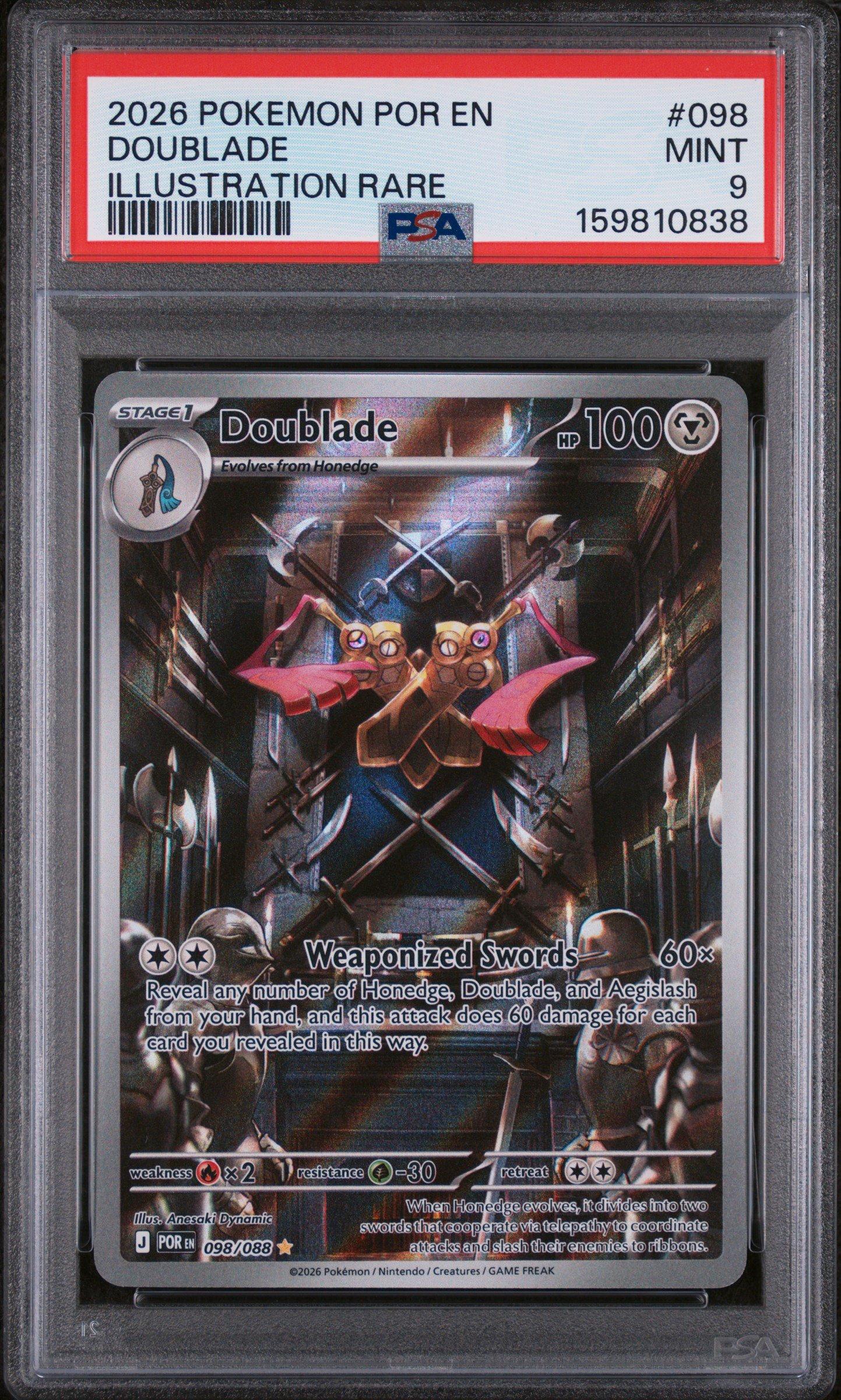 pokemon doublade card - 091/080 (091/080) Colorless Slash (60) Weakness Fire 2 Resistance Psychic Error on Doublade Pokmon card