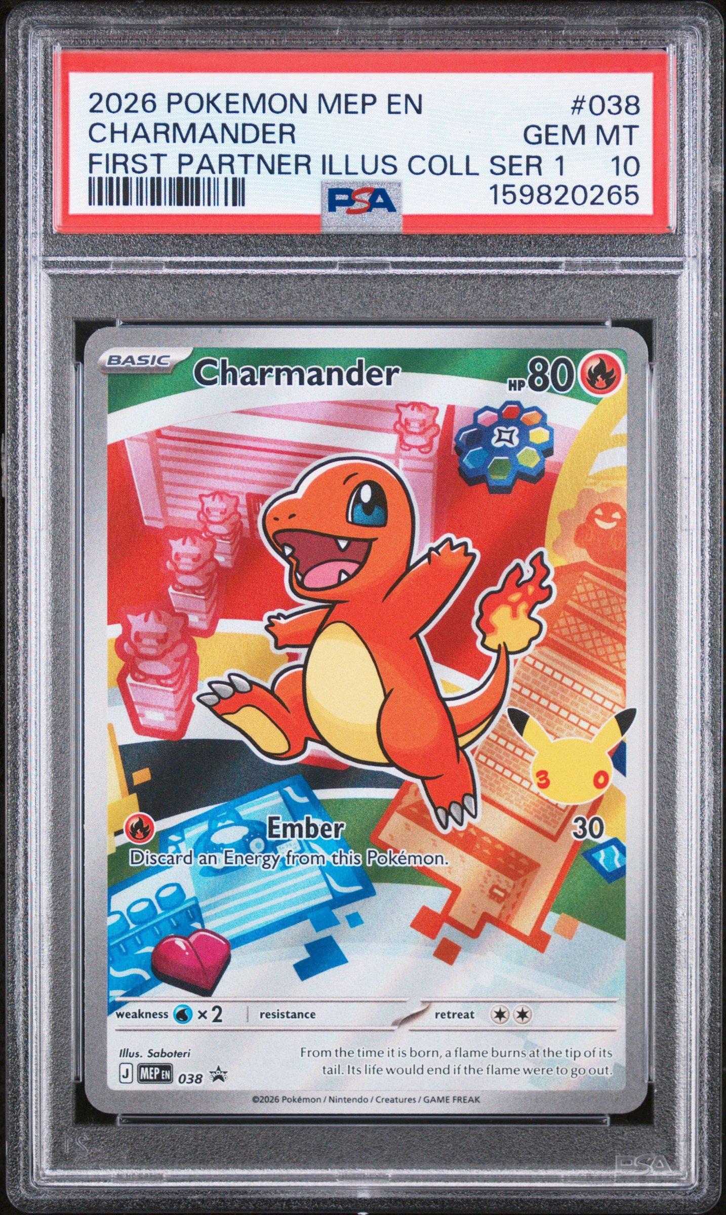 2026 Pokemon Mep En-me Black Star Promo 038 Charmander First