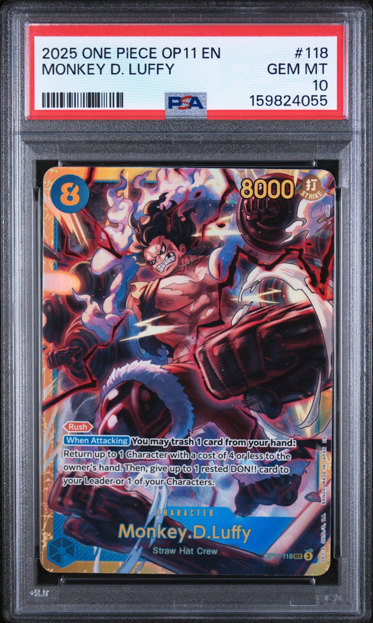 2025 One Piece Starter Deck St21-ex Gear 5 001 Monkey D. Luffy PSA