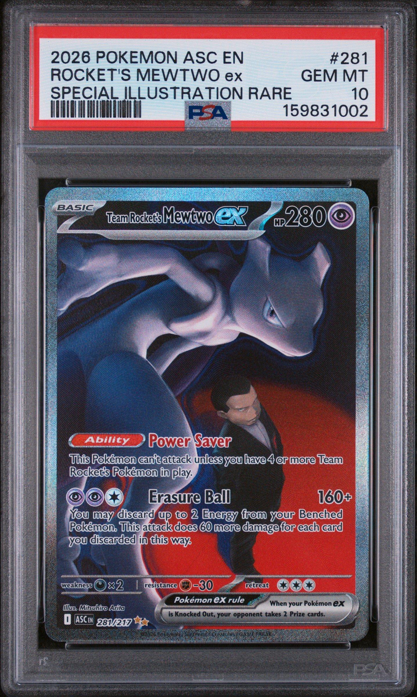 2026 Pokemon Asc En-ascended Heroes 281 Team Rocket's Mewtwo Ex