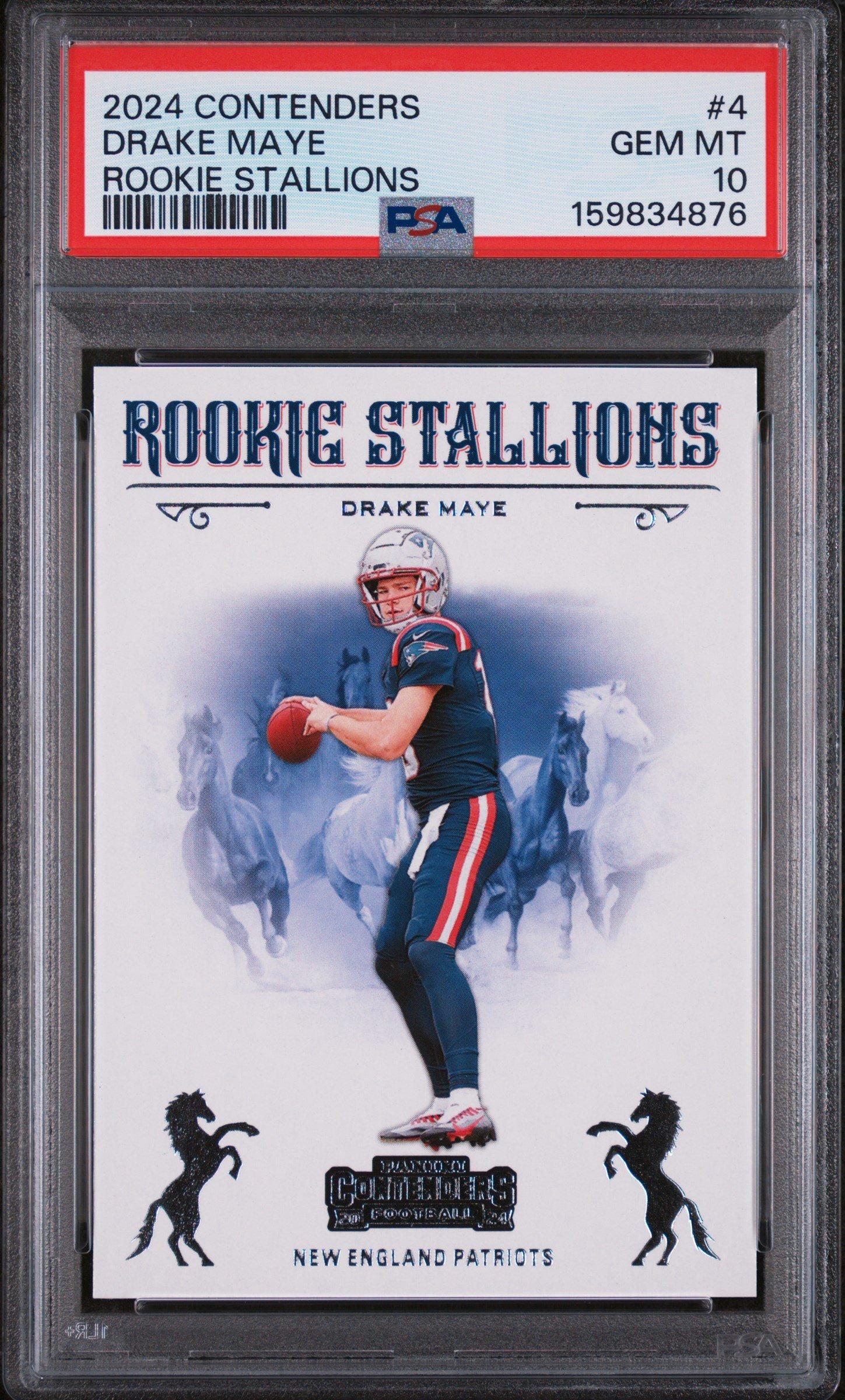 [GWまで値下]Drake Team Kohei 24-25 153cm 2024 Panini Contenders Rookie Stallions 4 Drake Maye PSA 10 Graded