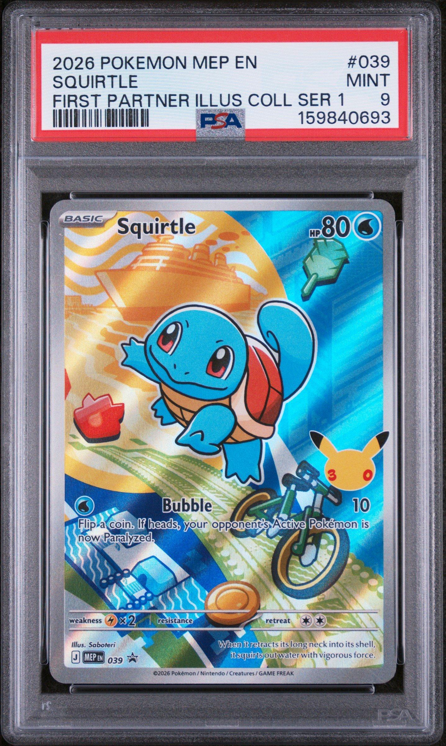2026 Pokemon Mep En-me Black Star Promo 039 Squirtle First Partner