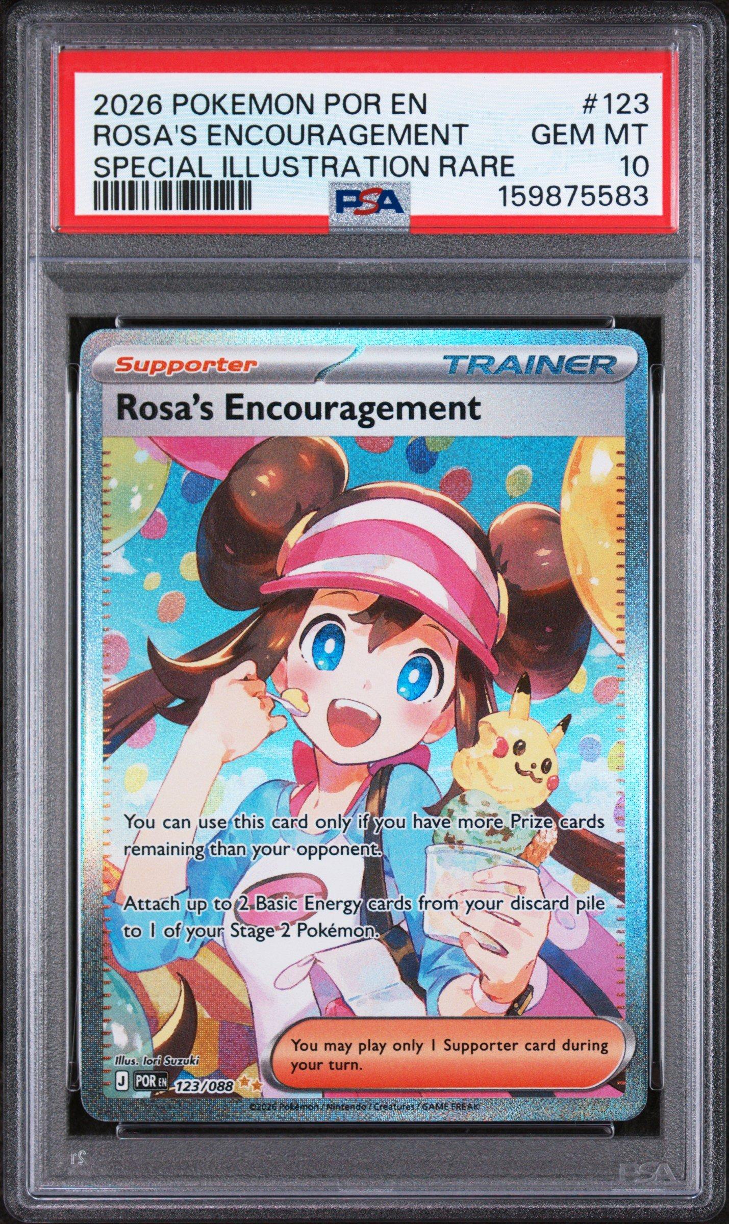 2026 Pokemon Por En-perfect Order 123 Rosa's Encouragement Special