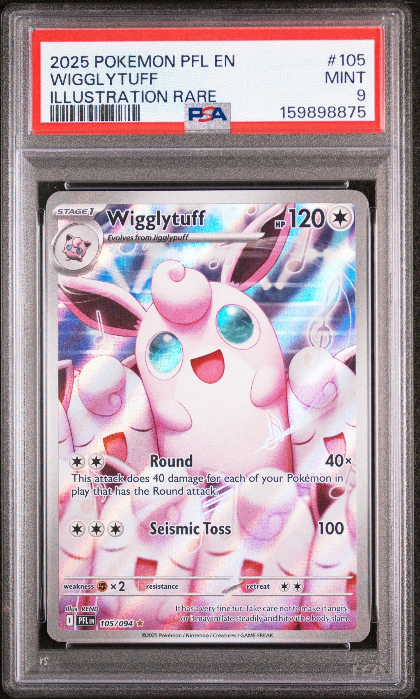 pokemon card wigglytuff Fusion Strike Singles 2025 Pokemon Pfl En-phantasmal Flames
