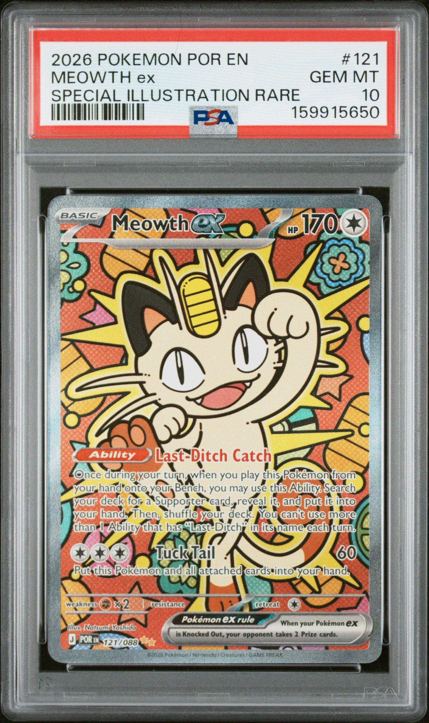 2026 Pokemon Por En-perfect Order 121 Meowth Ex Special