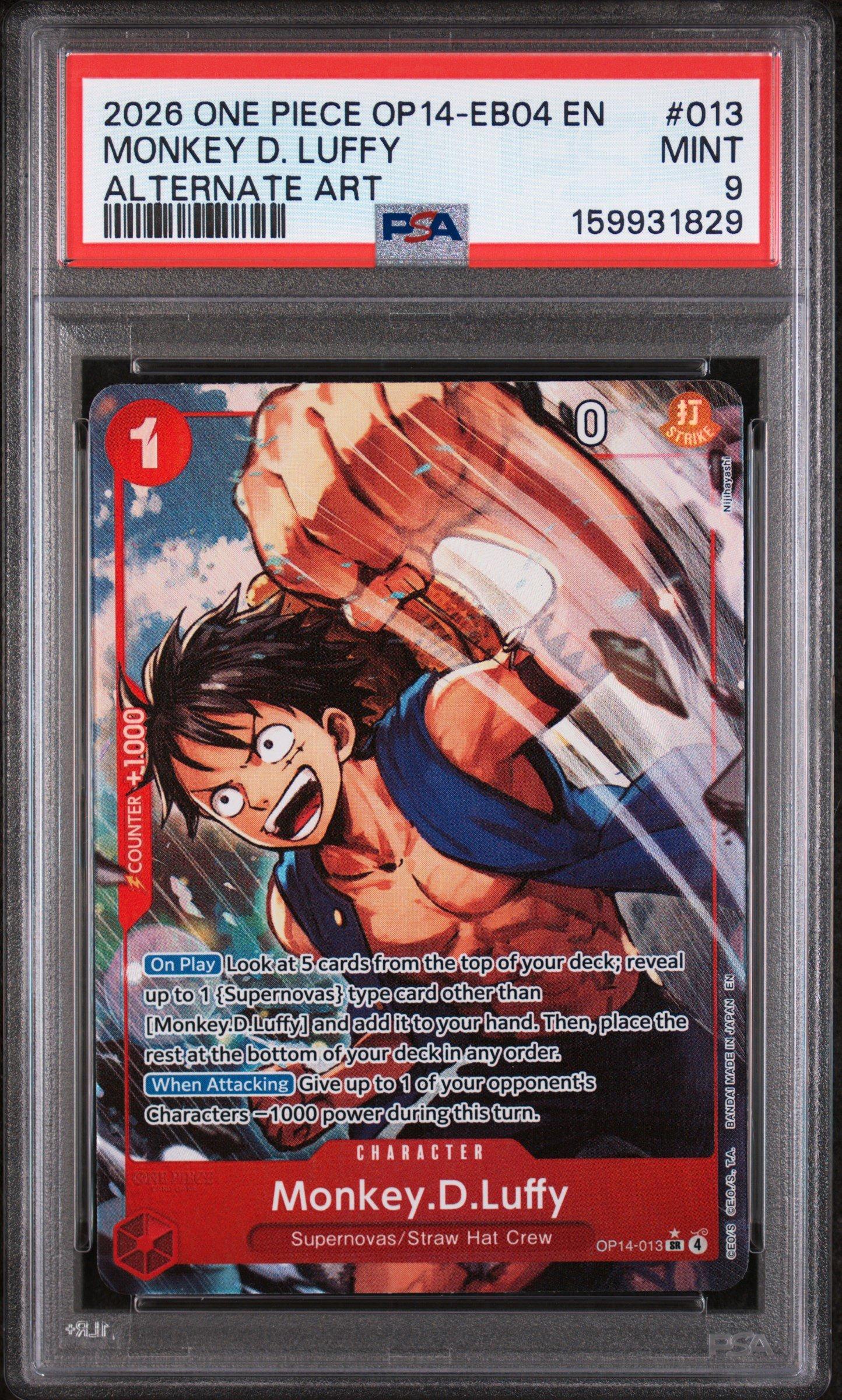 2026 One Piece Op14-eb04-the Azure Sea's Seven 013 Monkey D. Luffy