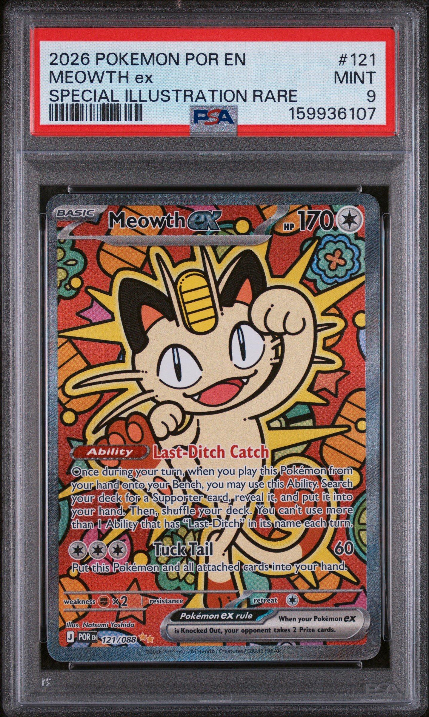 2026 Pokemon Por En-perfect Order 121 Meowth Ex Special