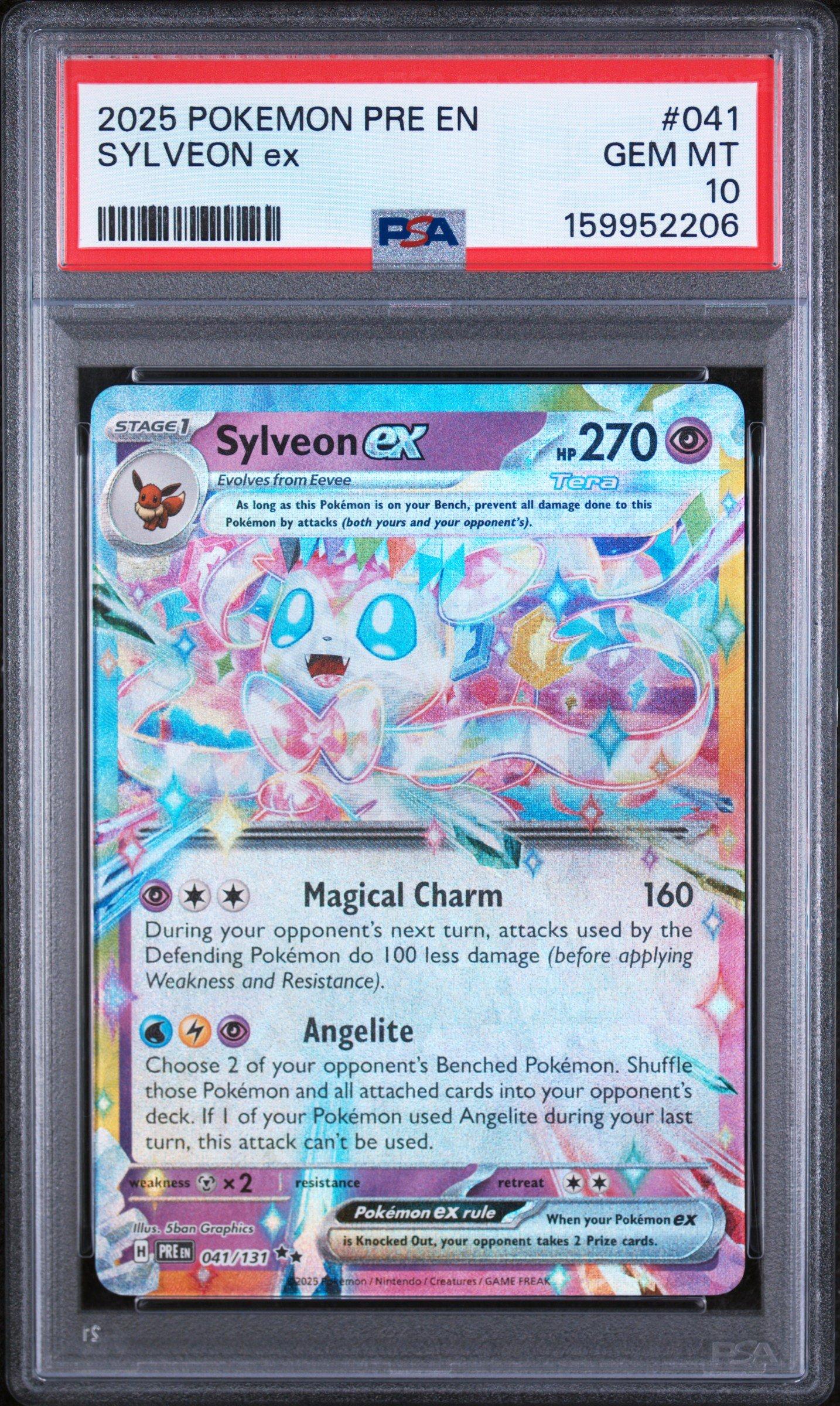 mega sylveon pokemon card 070 SV-P Yu Nagaba (Graded) Case Psychic Angelite Choose 2 of your opponents Benched Pokemon NEW SET EEVEE GROVE announced