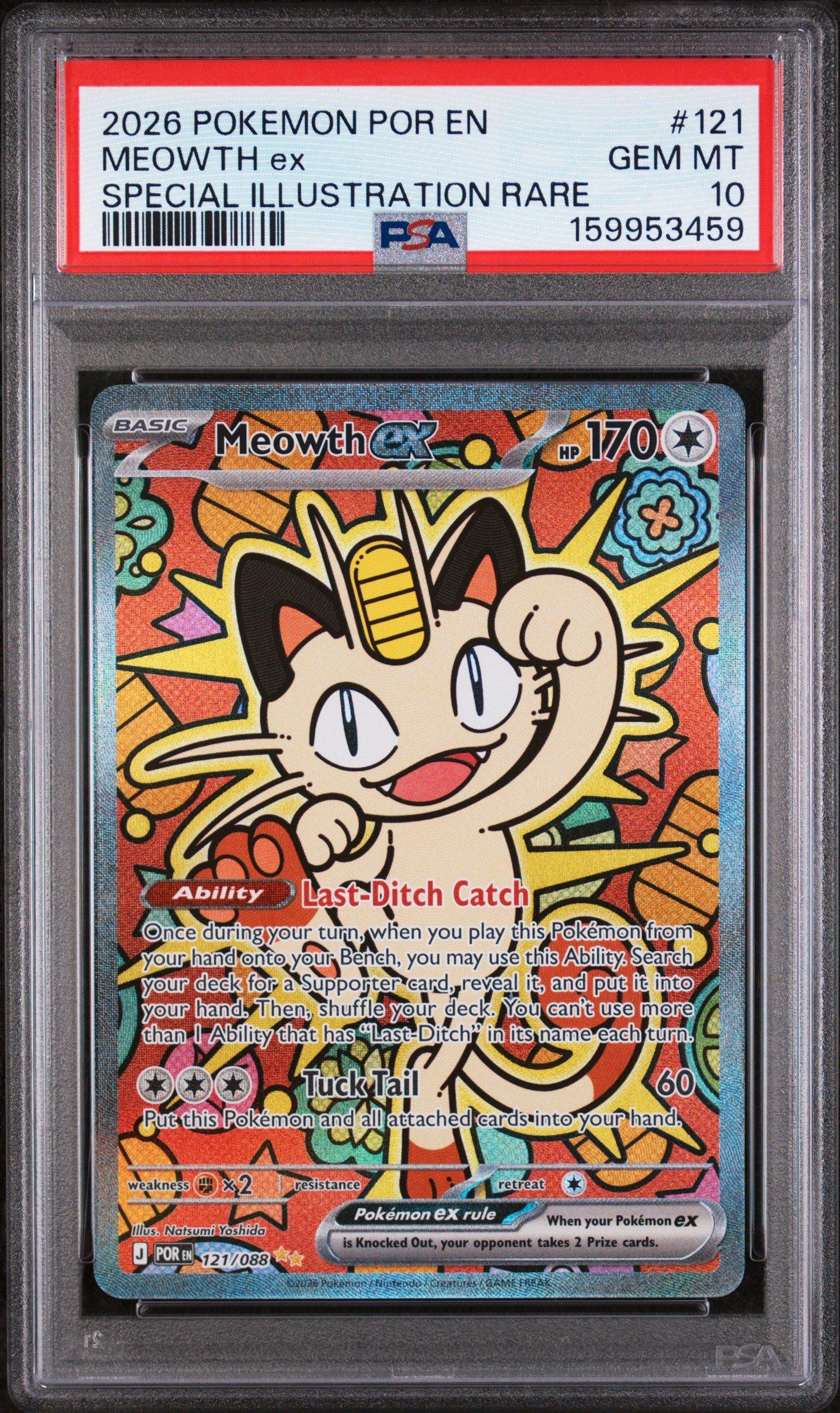 2026 Pokemon Por En-perfect Order 121 Meowth Ex Special