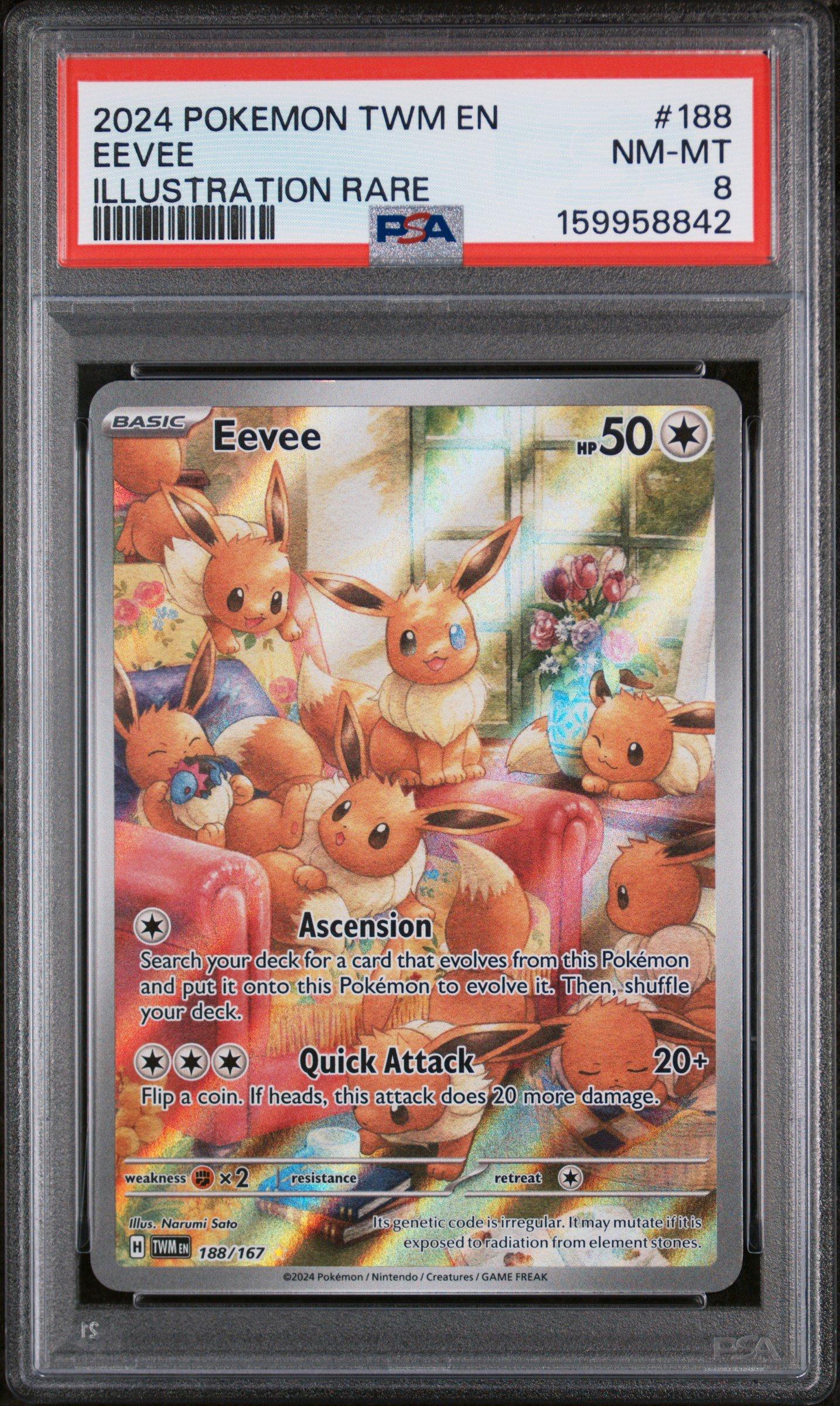 graded eevee card Pokemon Graded: Eevee 74/131 Prismatic Evolutions Pokemon Day Promo Holo  (2025) CGC 10